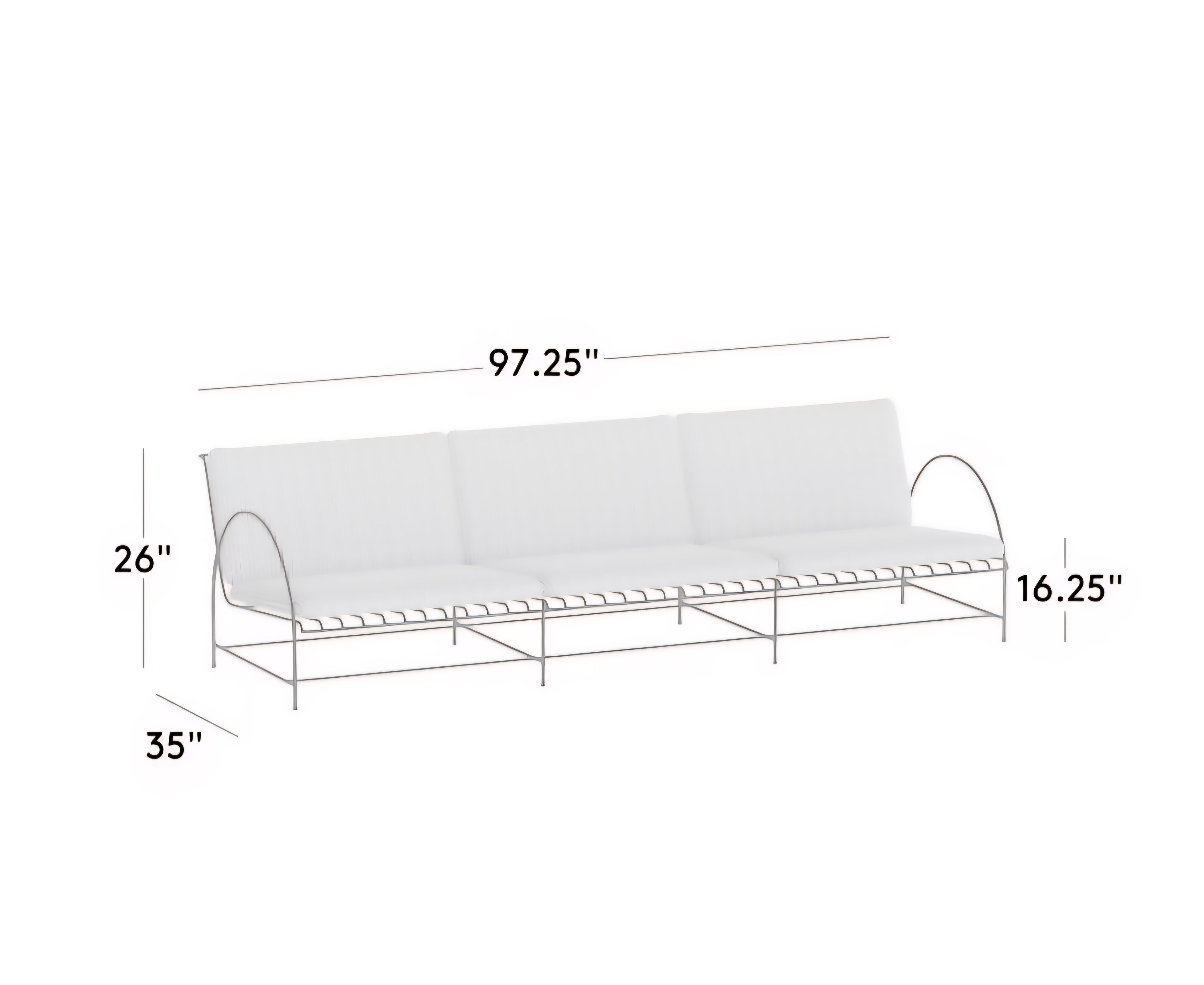 THE ONE × VUUE — Art Deco Outdoor Sofa