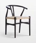 THE ONE × Crescent — Black Wood Wishbone Dining Chair