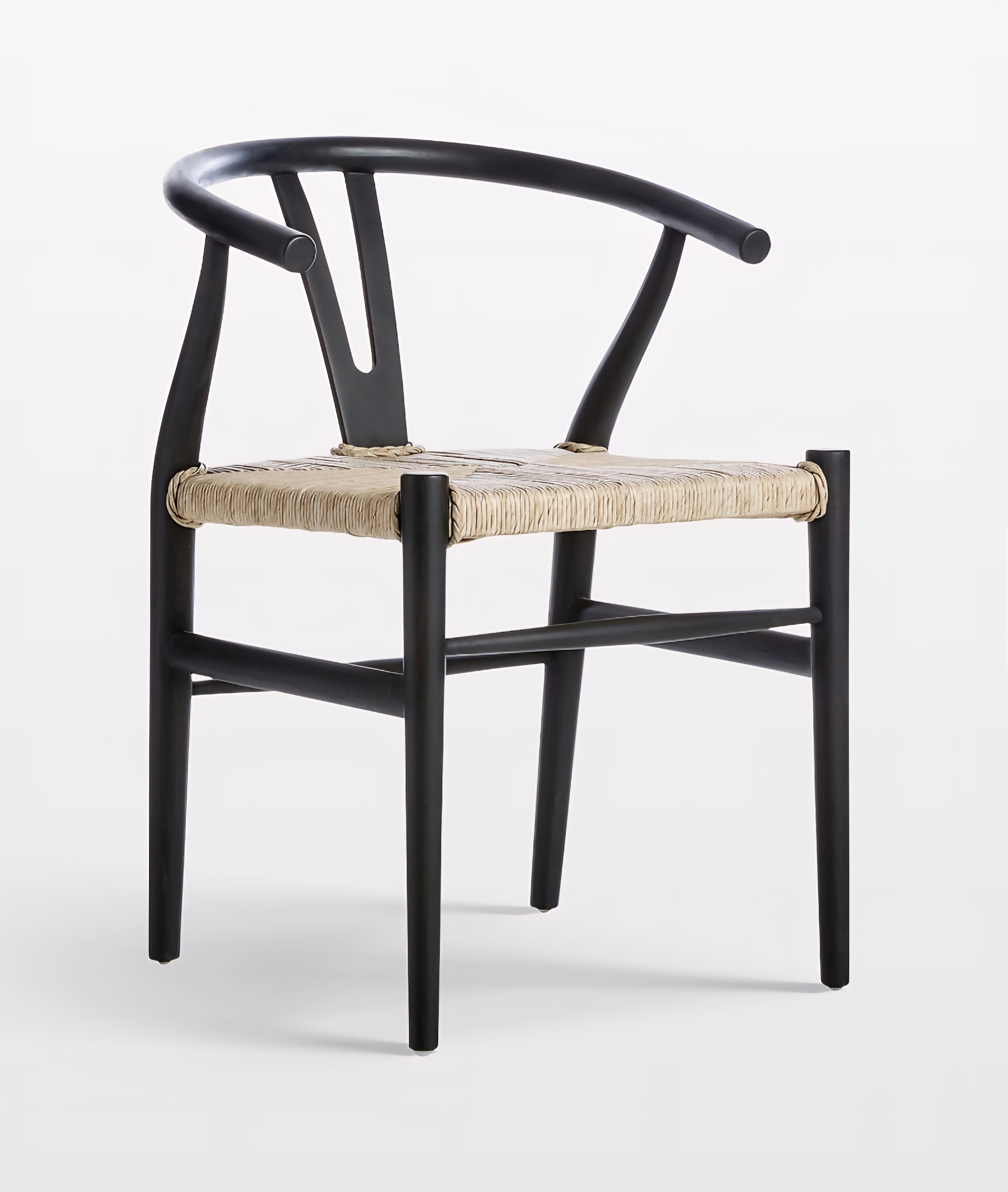 THE ONE × Crescent — Black Wood Wishbone Dining Chair