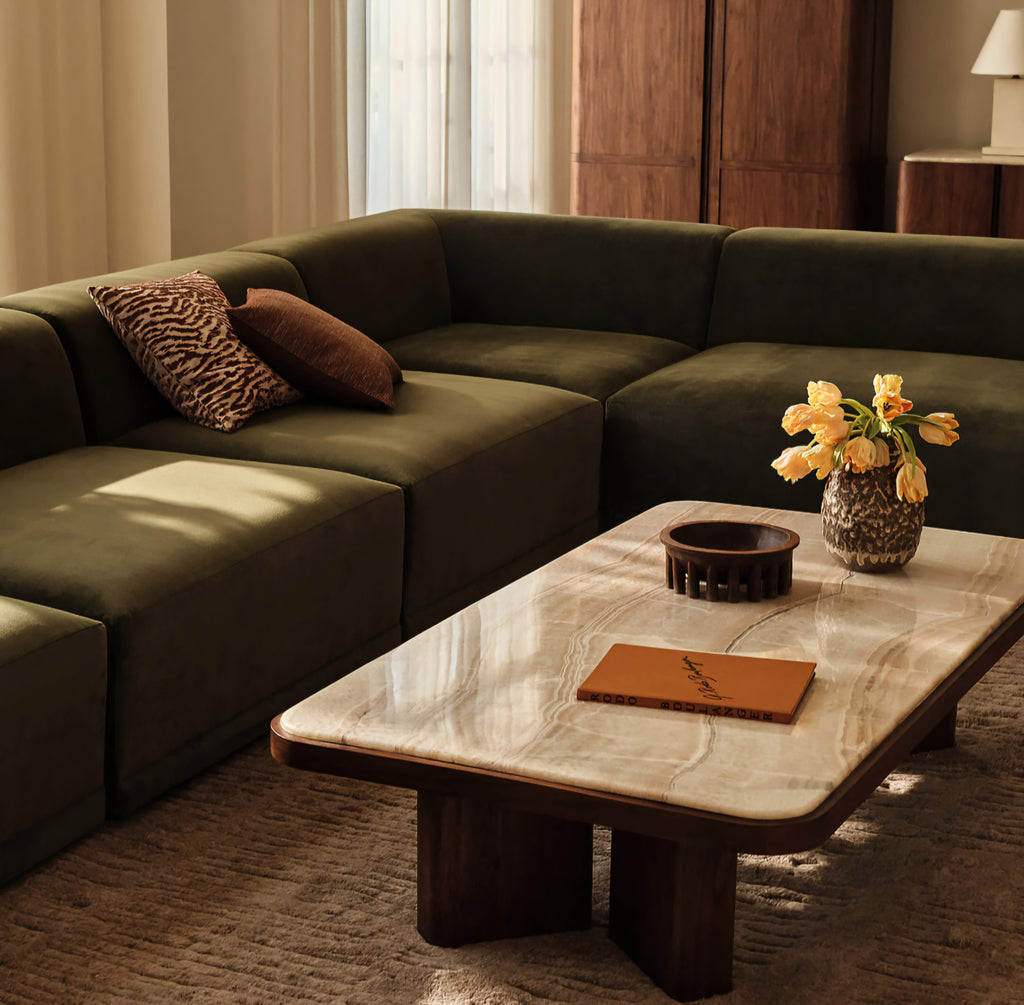 THE ONE × Rio — Onyx and Walnut Coffee Table
