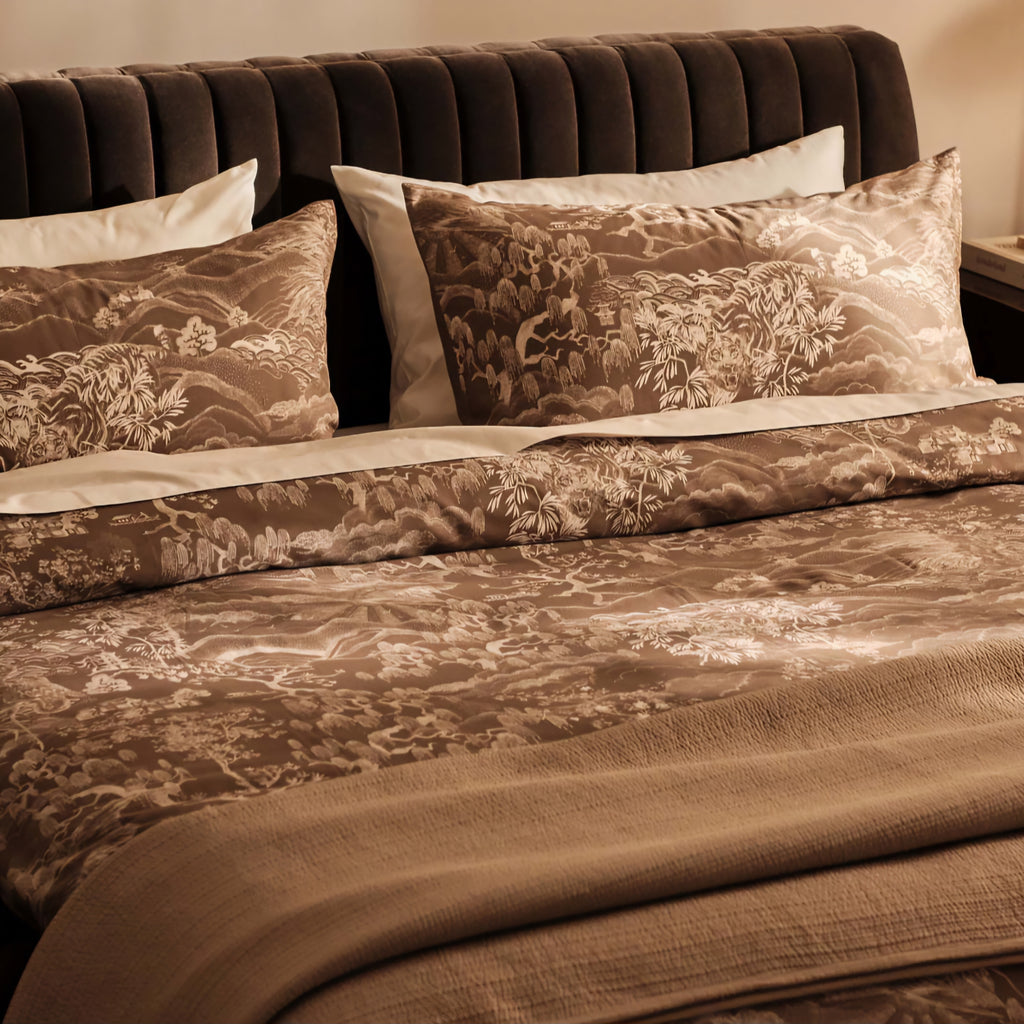 THE ONE × Wolcott — Channeled Mink Velvet King Bed