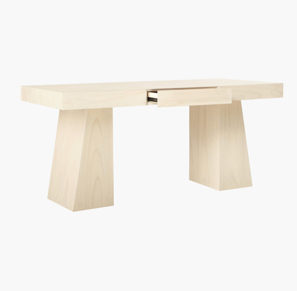 THE ONE × Ridge — Bleached Wood Desk with Drawer