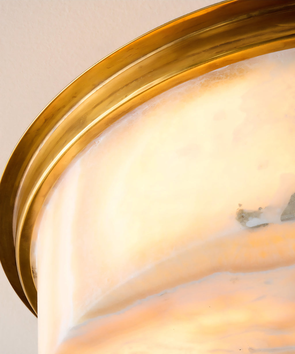 THE ONE × Natalia — Aged Brass Flush Mount Light