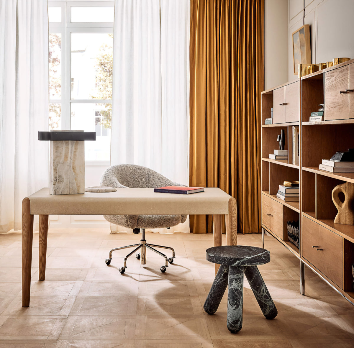 THE ONE × Jaxx — Round Marble Side Table