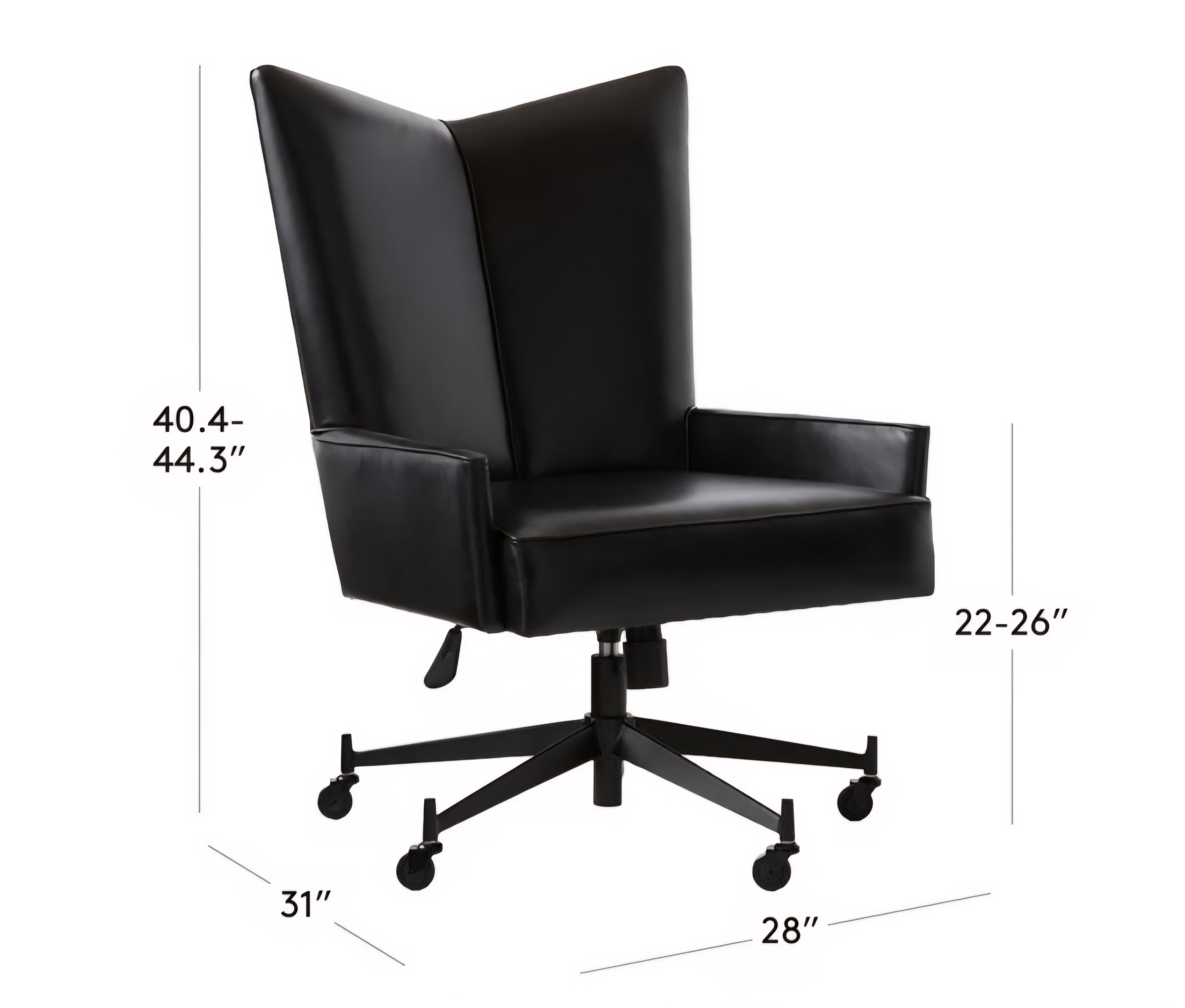 THE ONE × Bowtie — Black Leather Office Chair