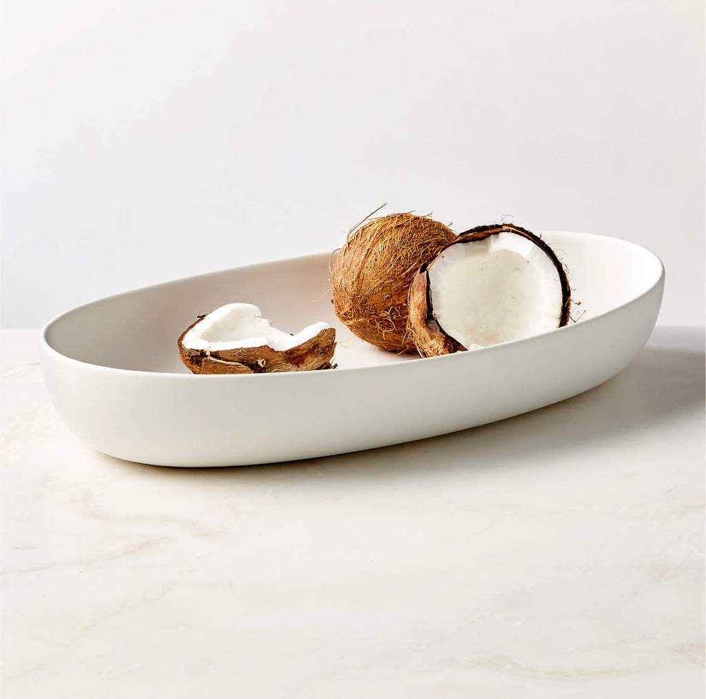 THE ONE × Mori — Matte White Oval Serving Bowl (Extra Large)