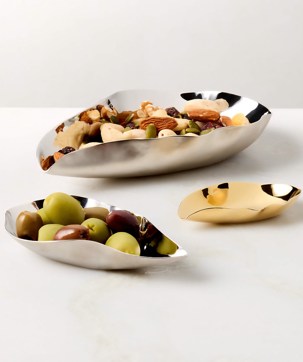 THE ONE × Oyster — Stainless Steel and Brass Pinch Bowl Set