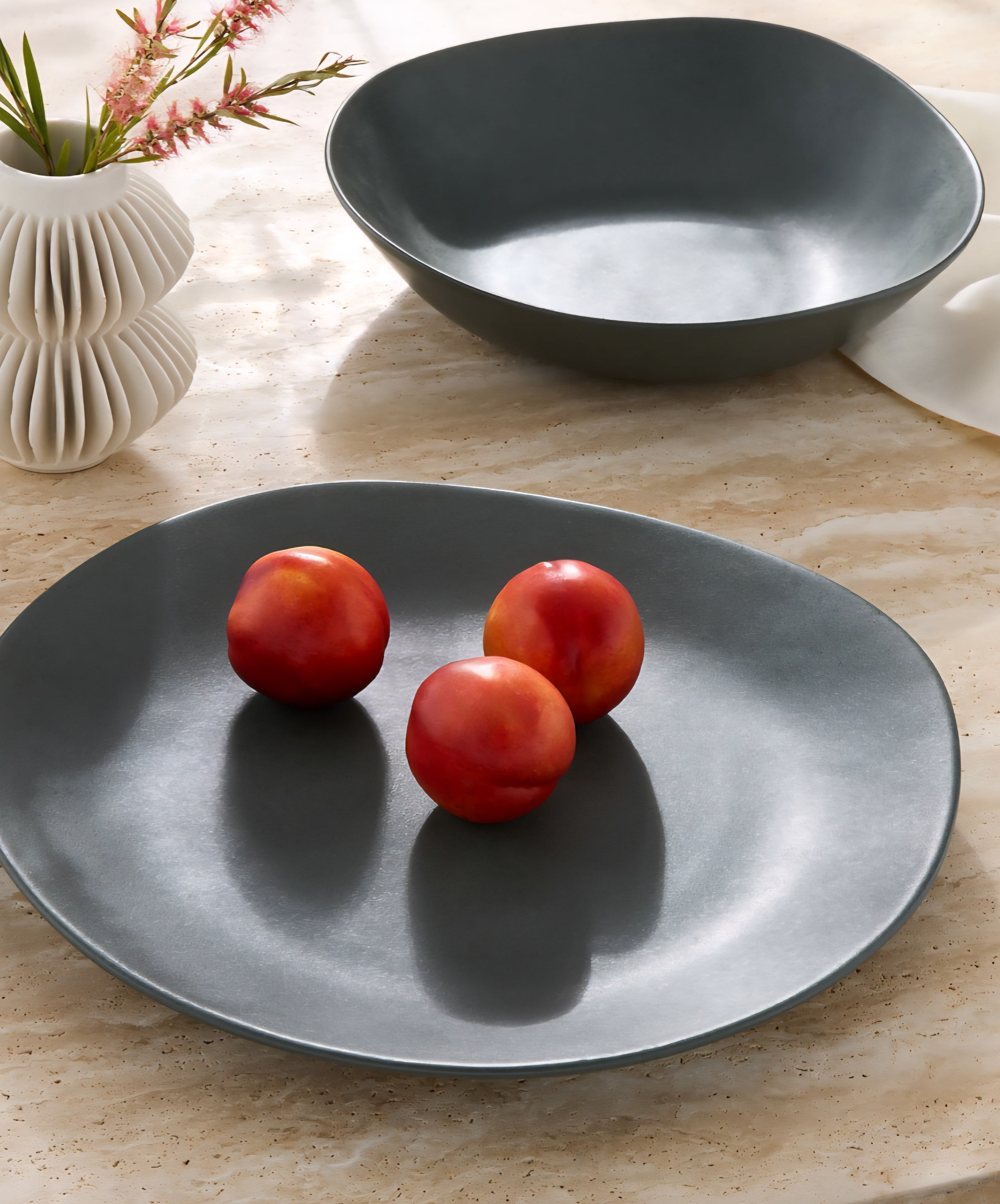 THE ONE × Selene — Round Stoneware Serving Platter