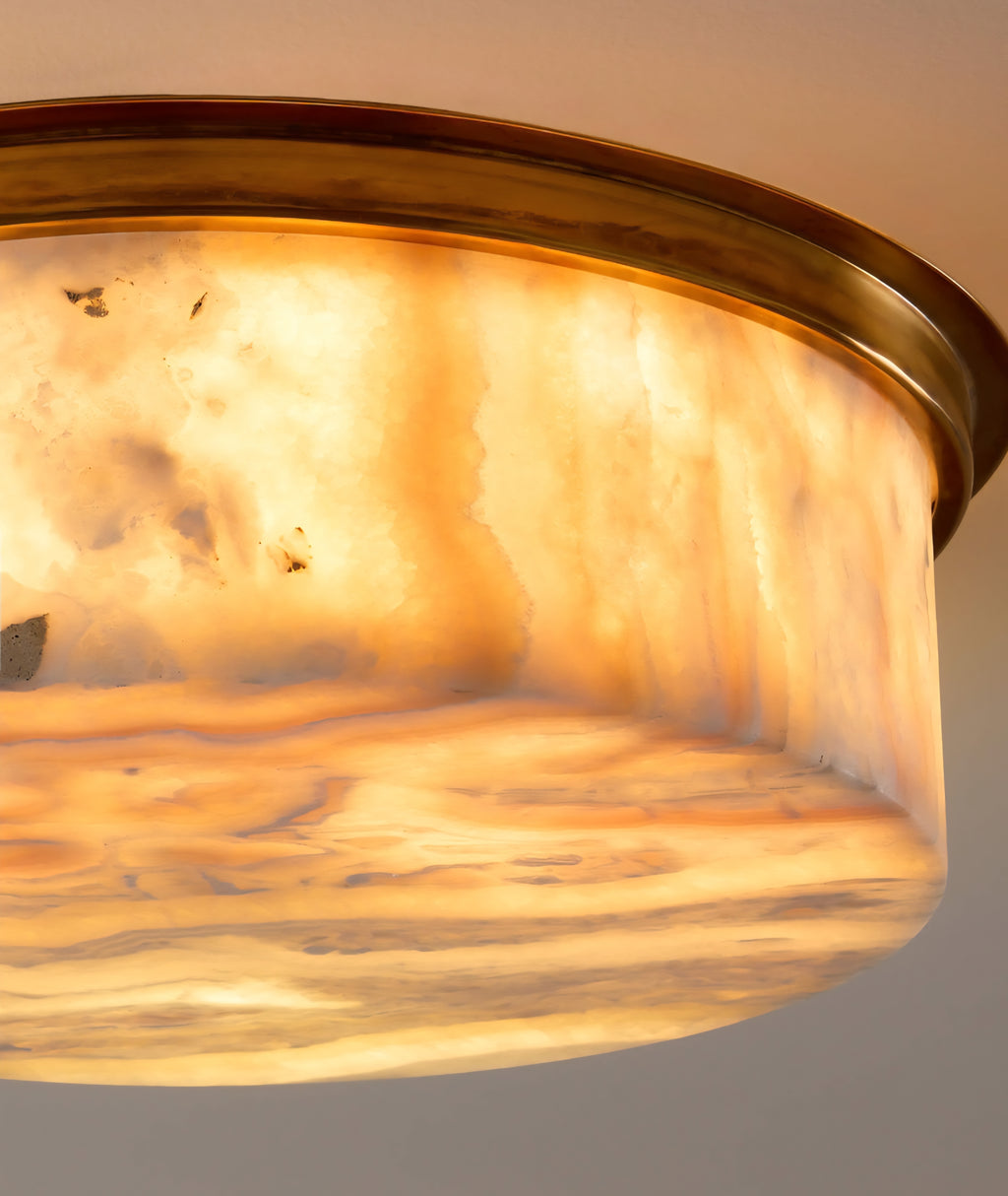 THE ONE × Natalia — Aged Brass Flush Mount Light