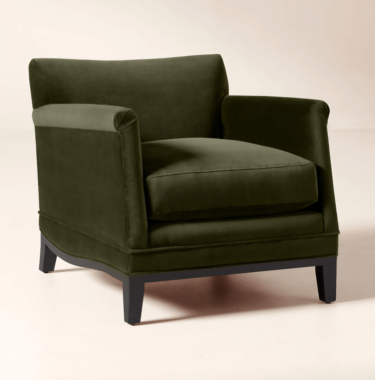 THE ONE × Olson — Cognac Brown Velvet Accent Chair