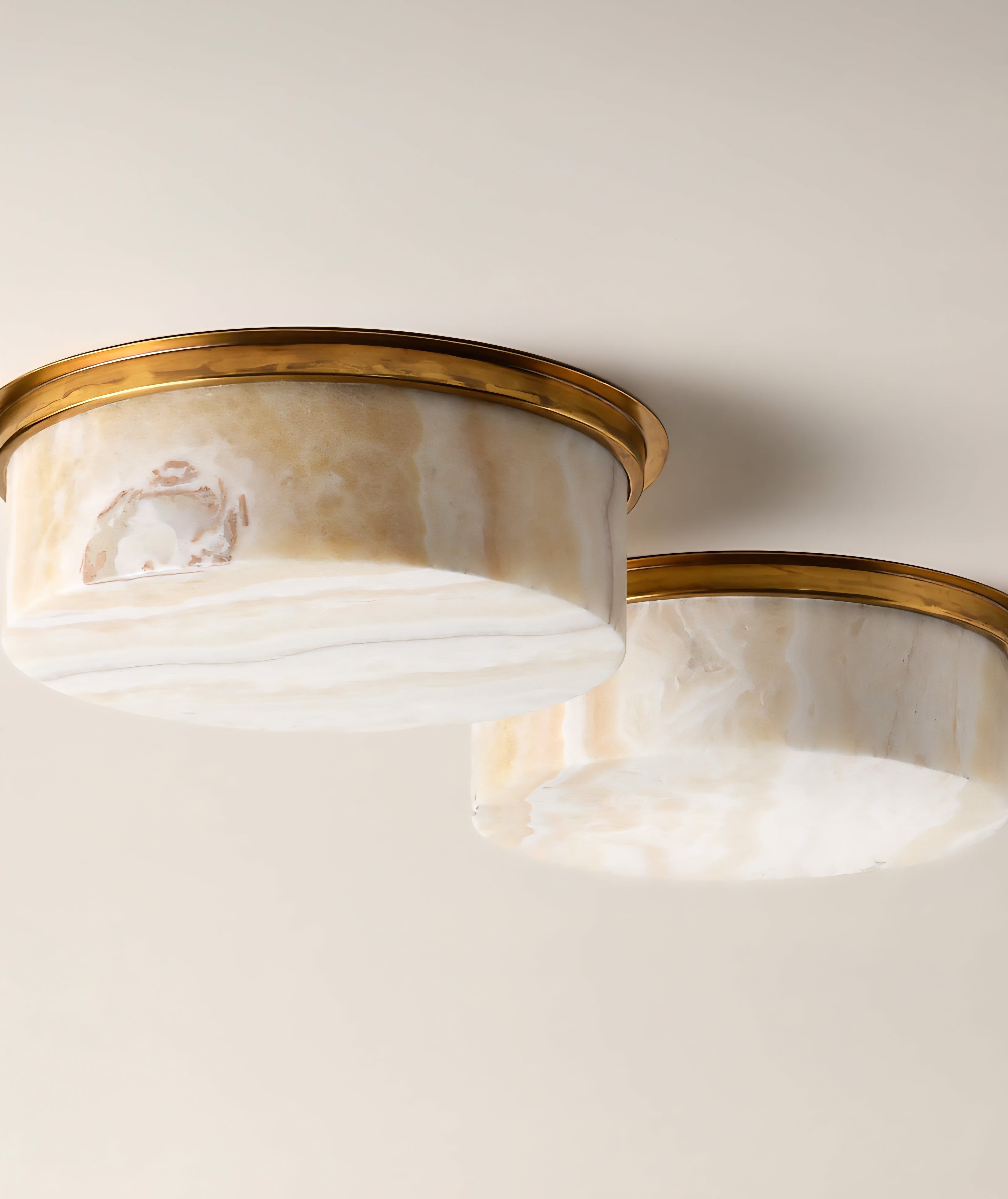 THE ONE × Natalia — Aged Brass Flush Mount Light