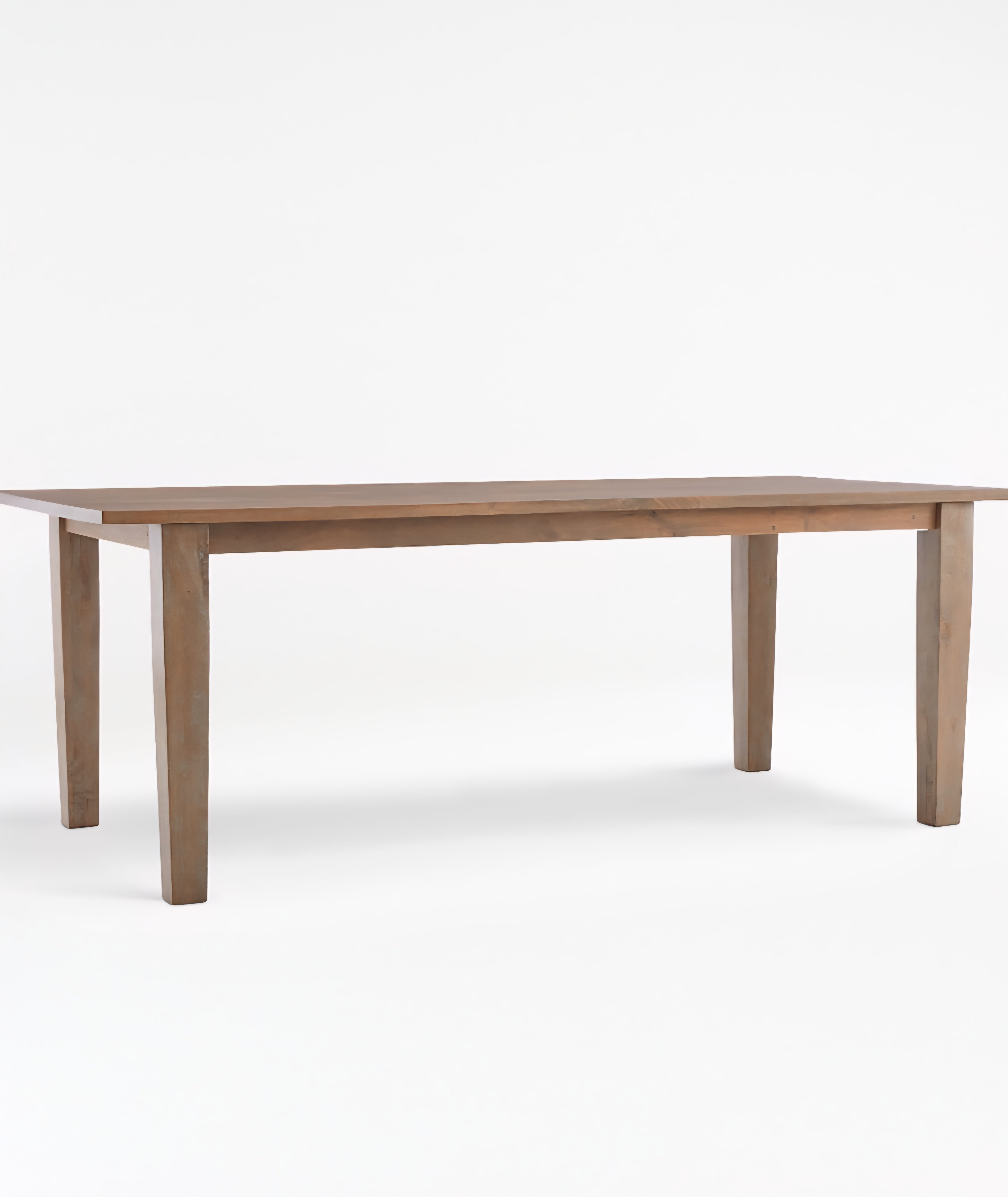 THE ONE × Basque — Weathered Light Brown Solid Wood Dining Table