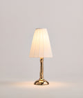 THE ONE × Colette — Hammered Brass Mini Table Lamp with Fabric Shade (13")