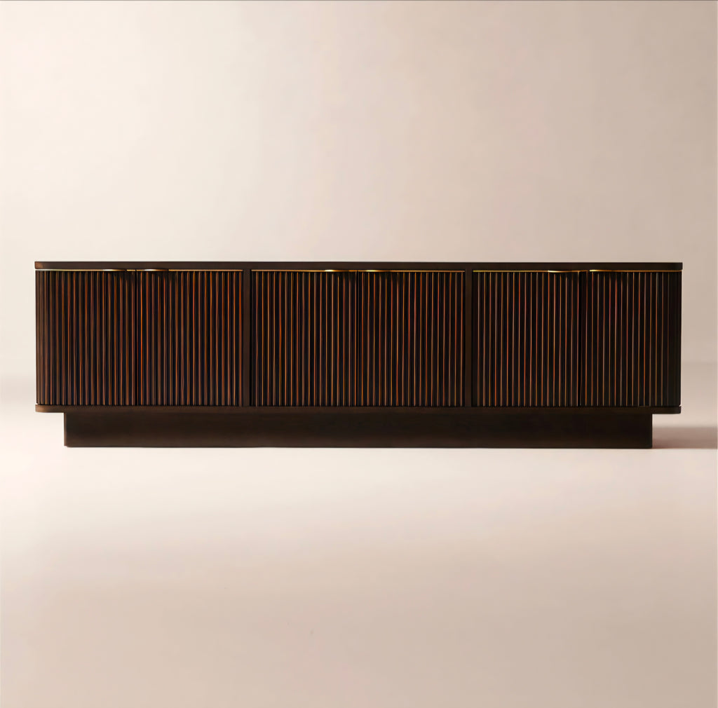 THE ONE × Davison — Fluted Dark Oak Media Console