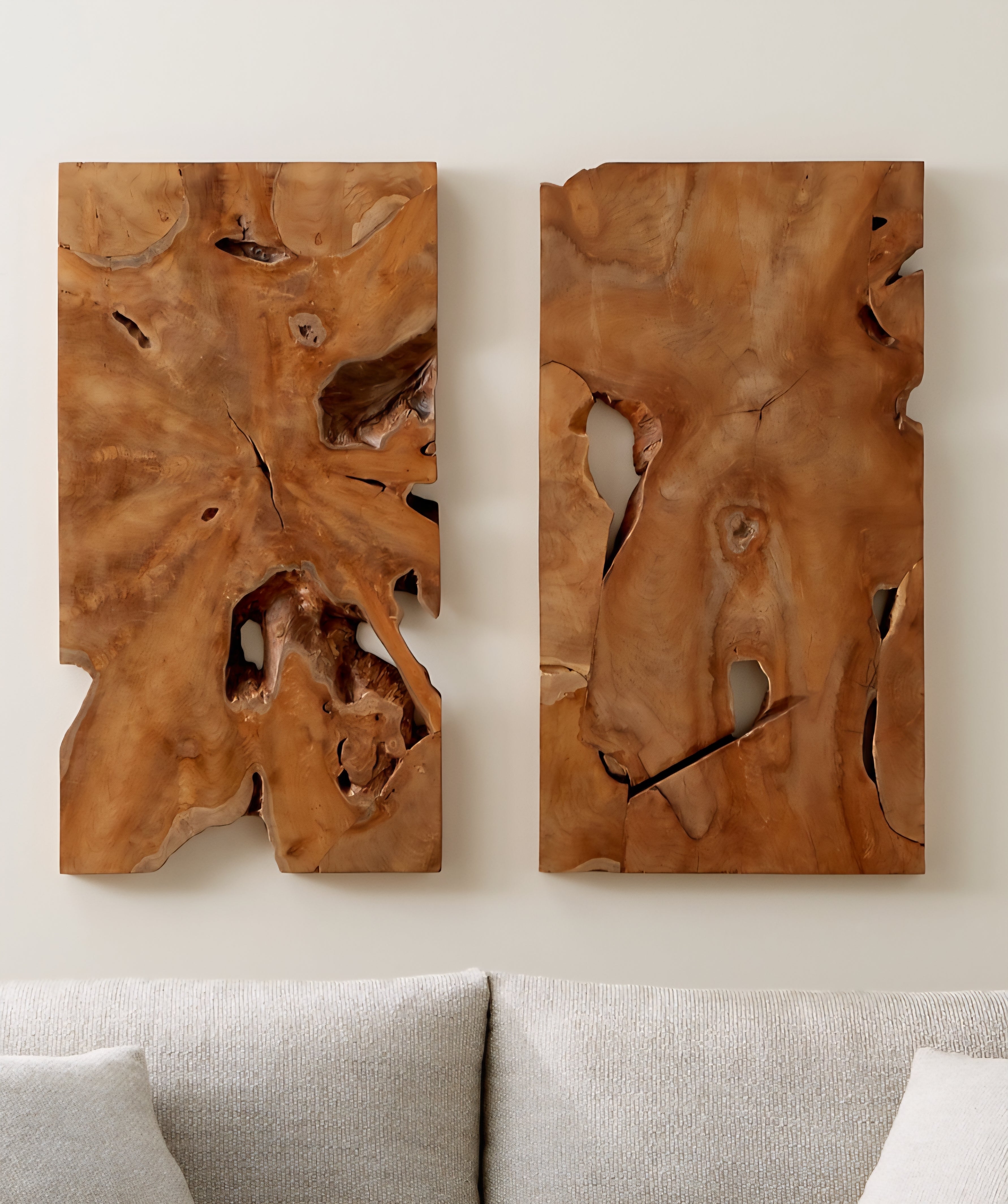 THE ONE × Slice — Teak Wall Art (19"x35")