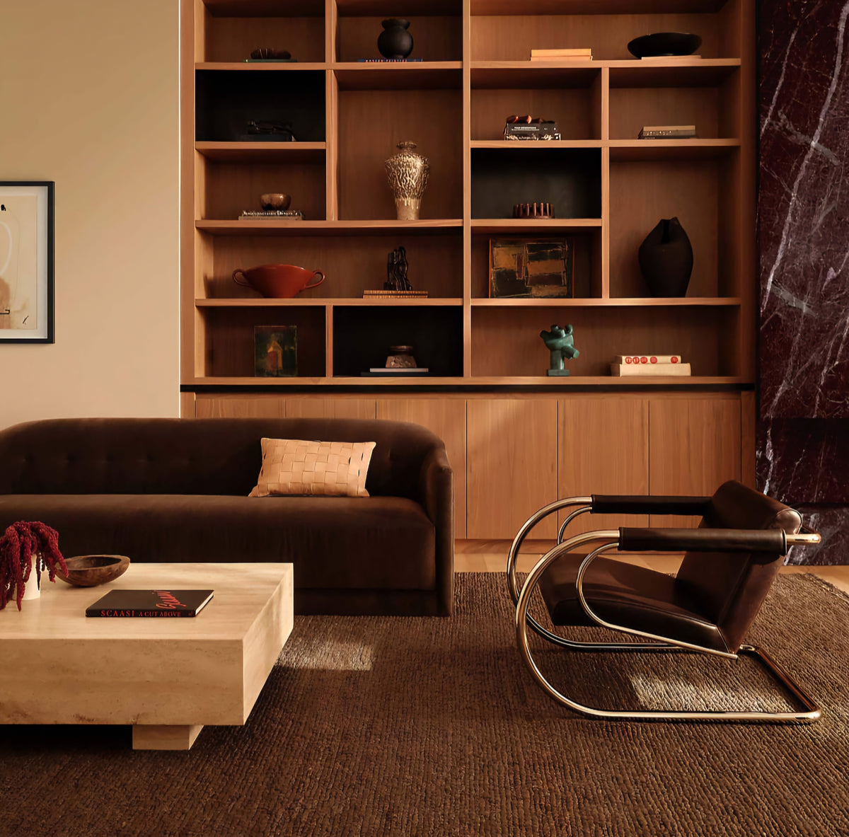 THE ONE × Loop — Chocolate Leather Accent Chair