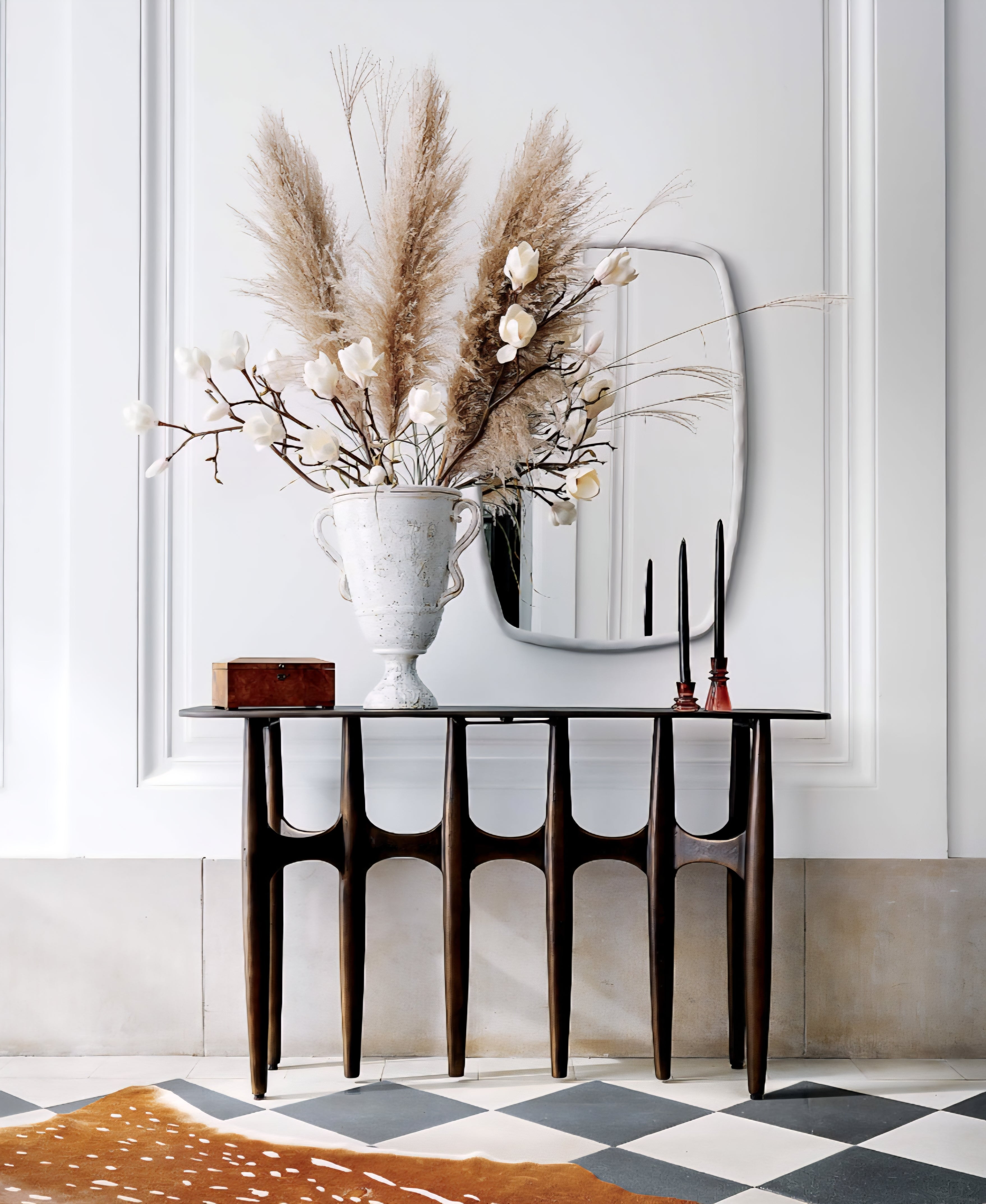 THE ONE × Bixby — White Cast Aluminum Console Table