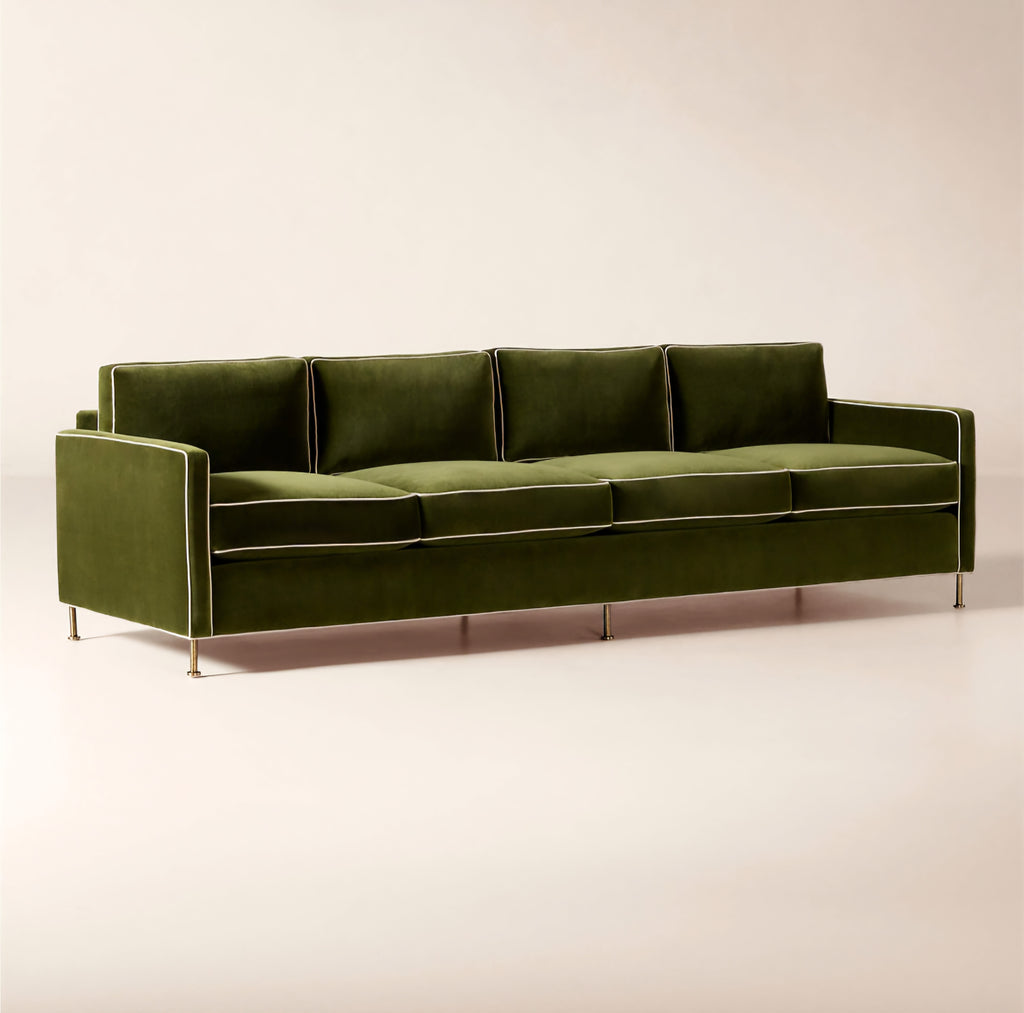 THE ONE × Brett — Jade Green Velvet Sofa