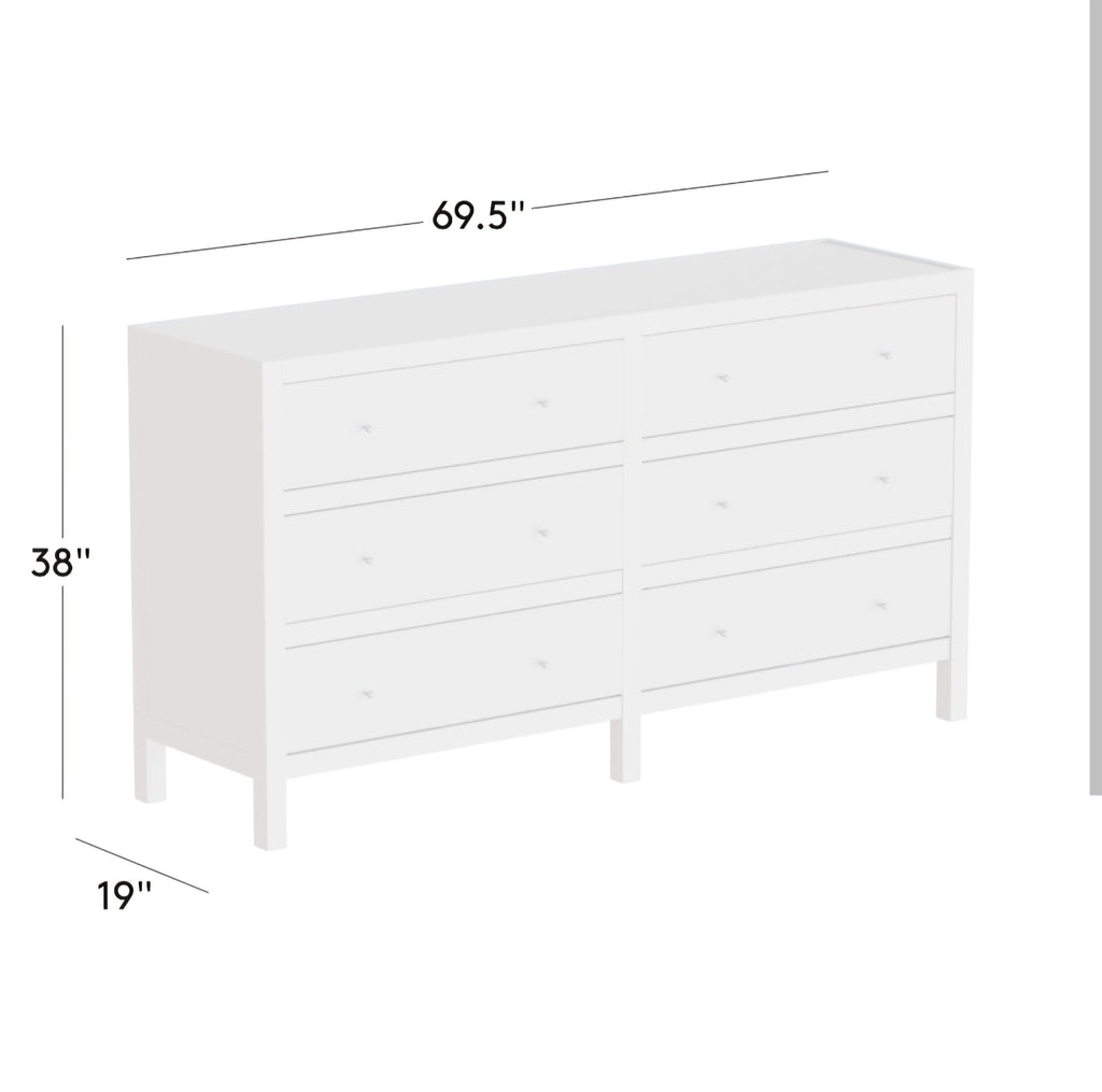 THE ONE × Layton — White Oak 6-Drawer Dresser