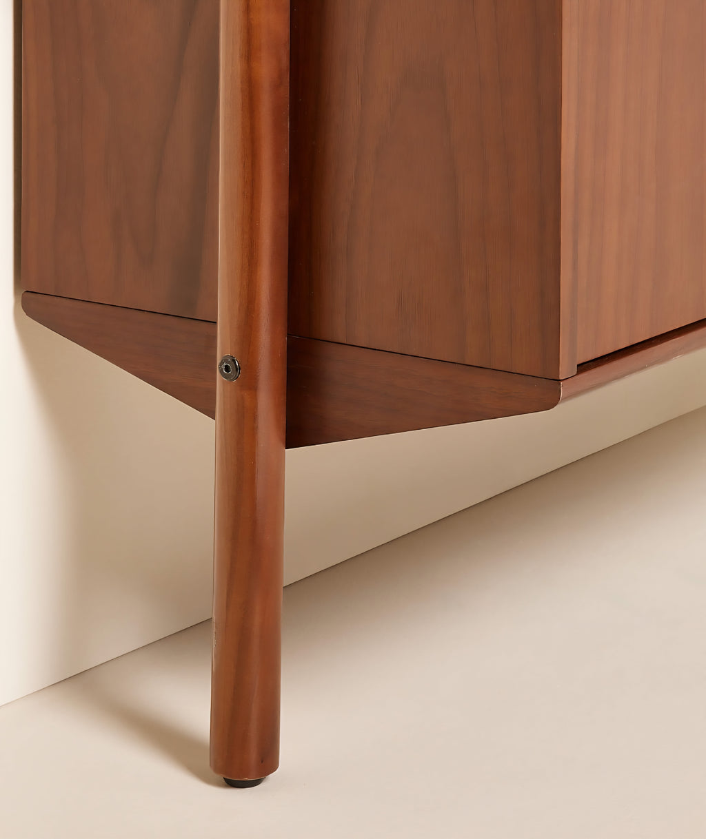 THE ONE × Nabla — Black Walnut Wall‑Mount Bookcase with Cabinet