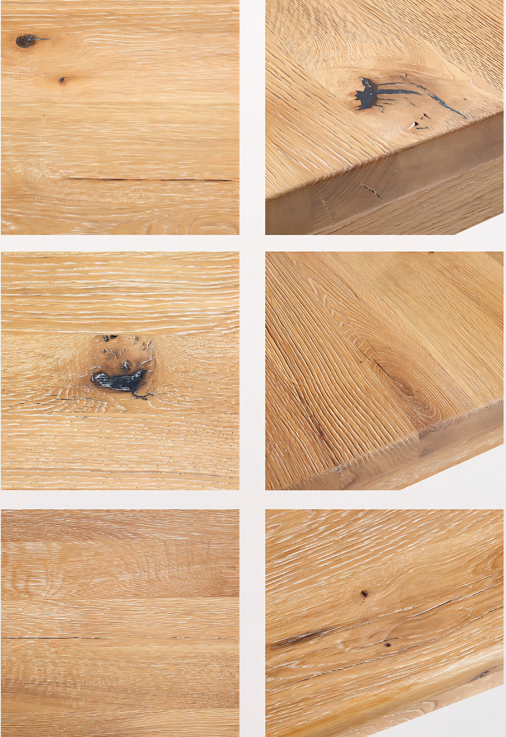 THE ONE × Terra — Natural Oak Wood Desk with Power Outlets (54")