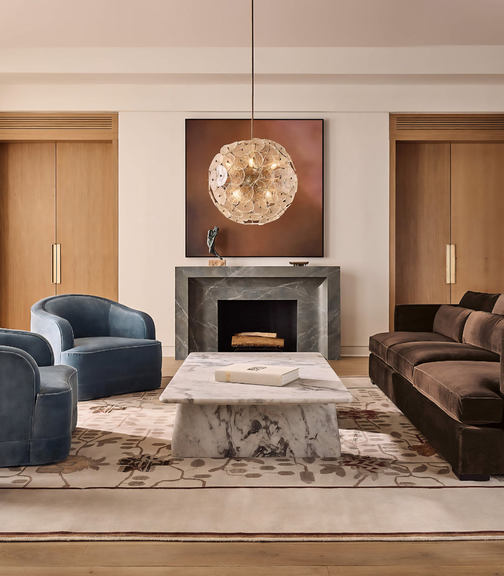 THE ONE × Mylene — Ivory Boucle Swivel Chair