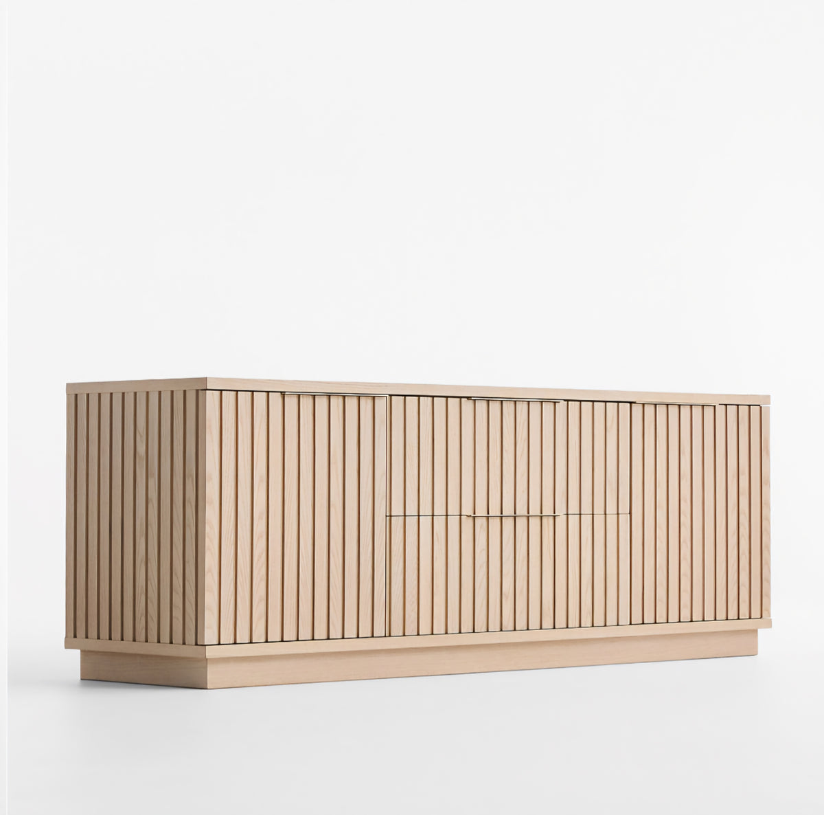 THE ONE × Batten-White Oak Storage Media Console (72")