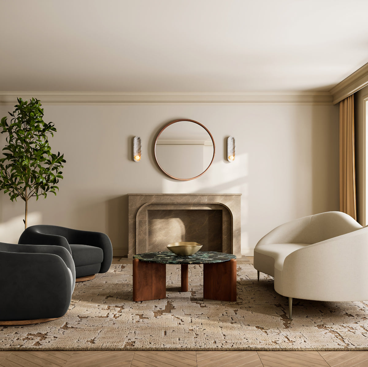 THE ONE × Curvo — White Performance Fabric Sofa by Goop