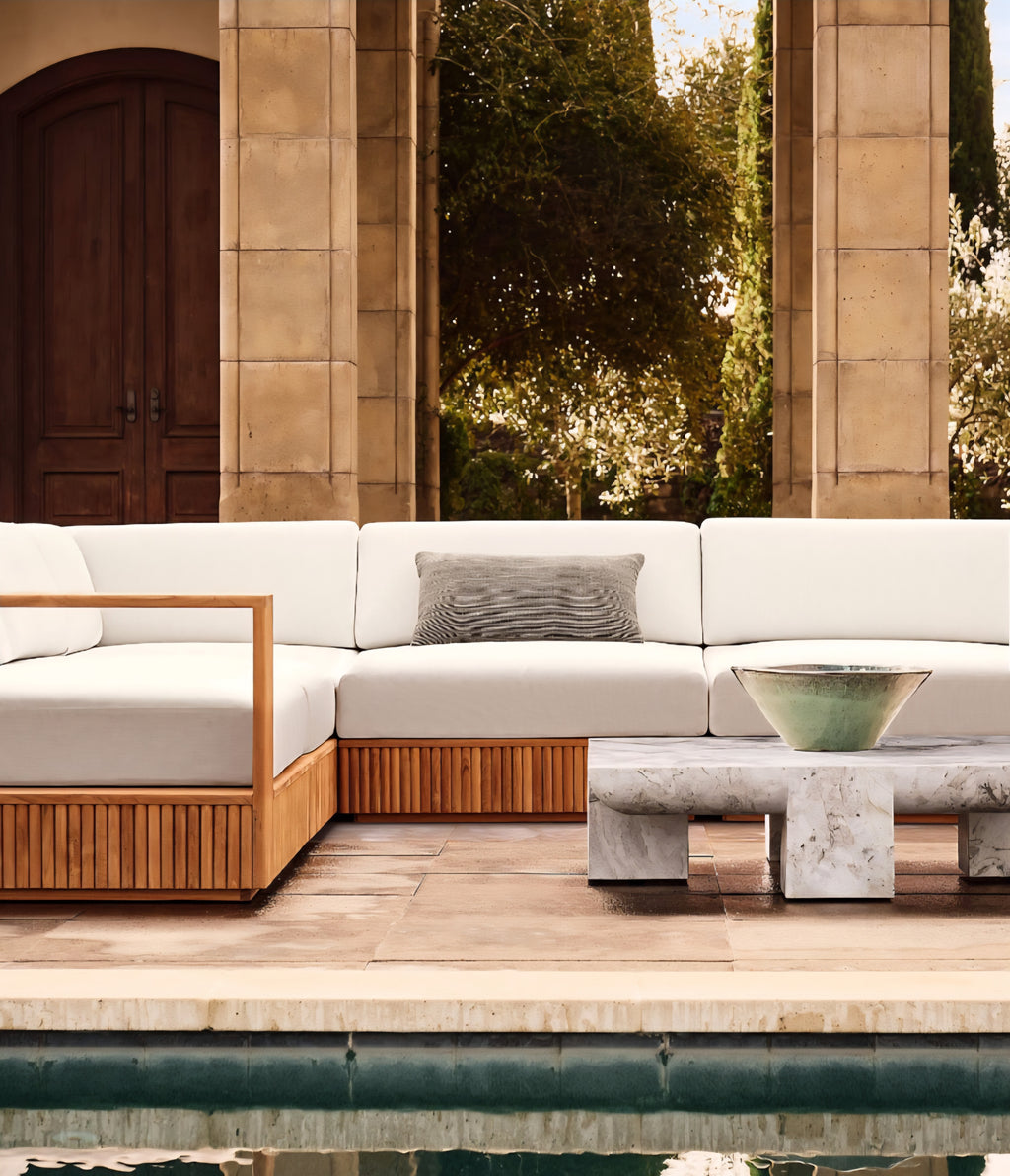 THE ONE × Topia — Teak Outdoor Sectional Collection