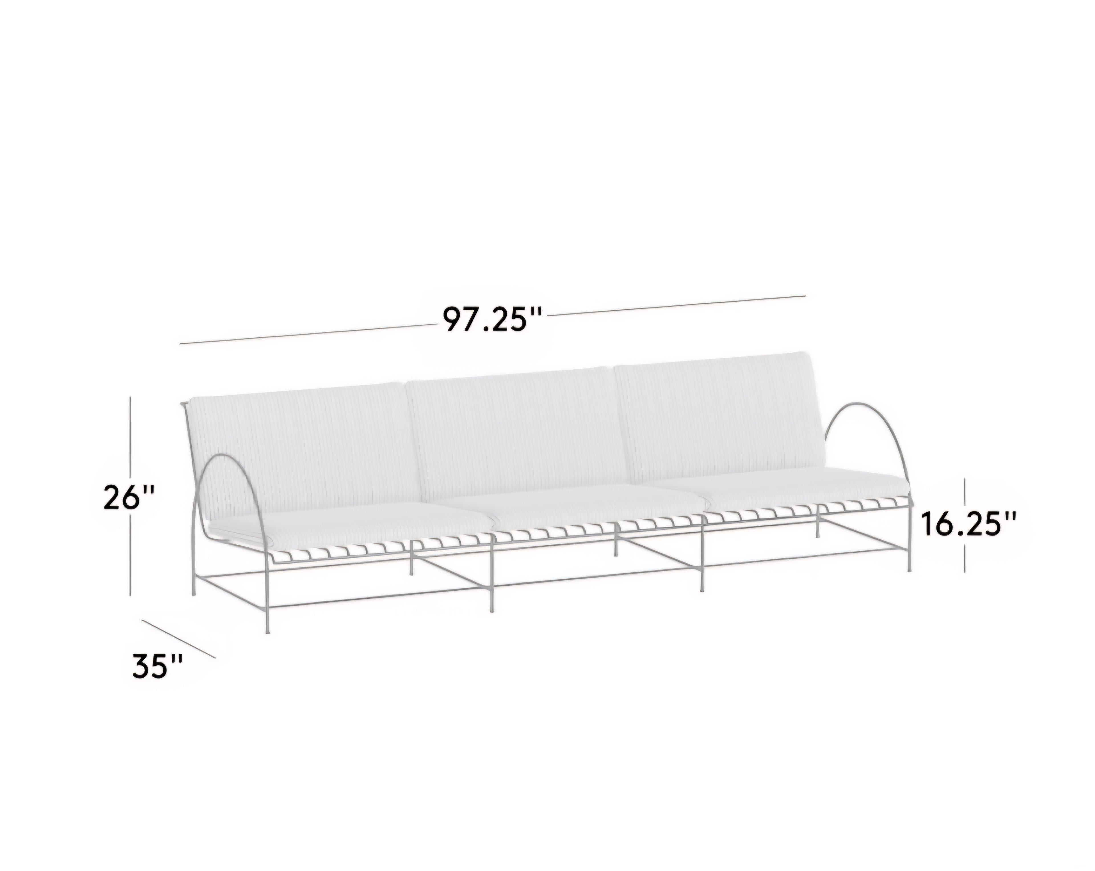 THE ONE × VUUE — Art Deco Outdoor Sofa