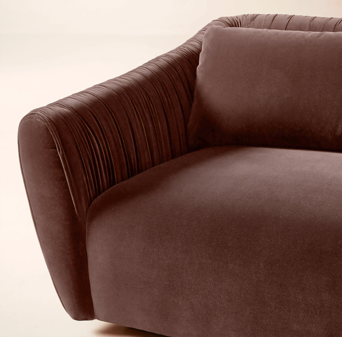 THE ONE × Ruched Velvet Sofa
