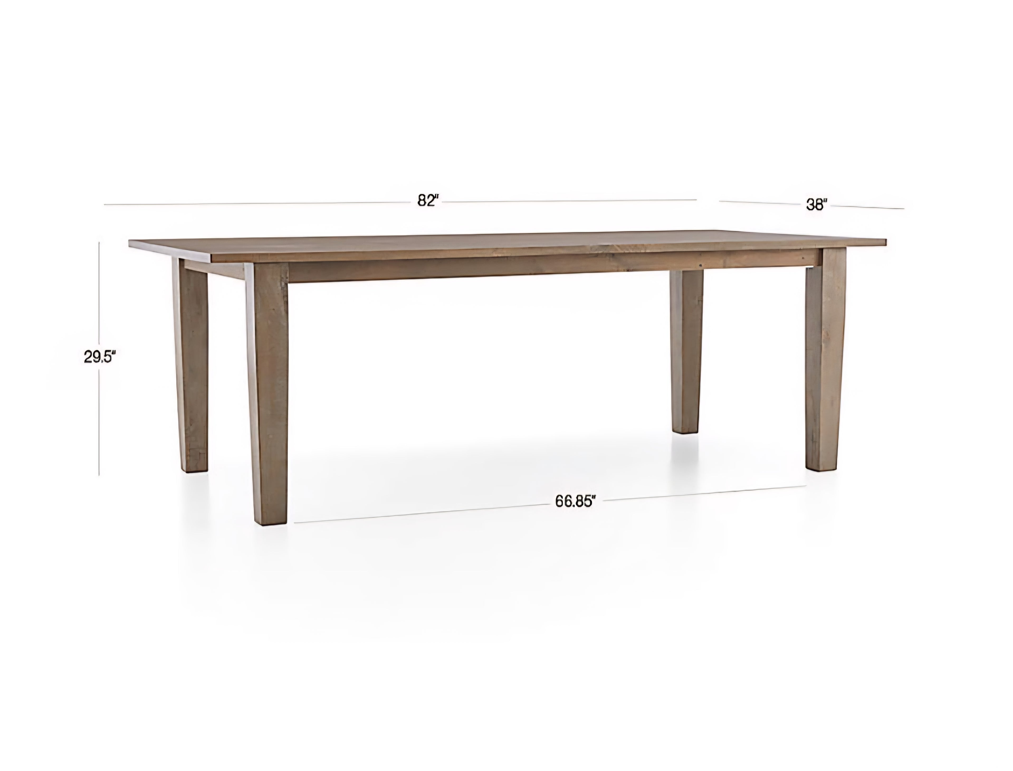 THE ONE × Basque — Weathered Light Brown Solid Wood Dining Table
