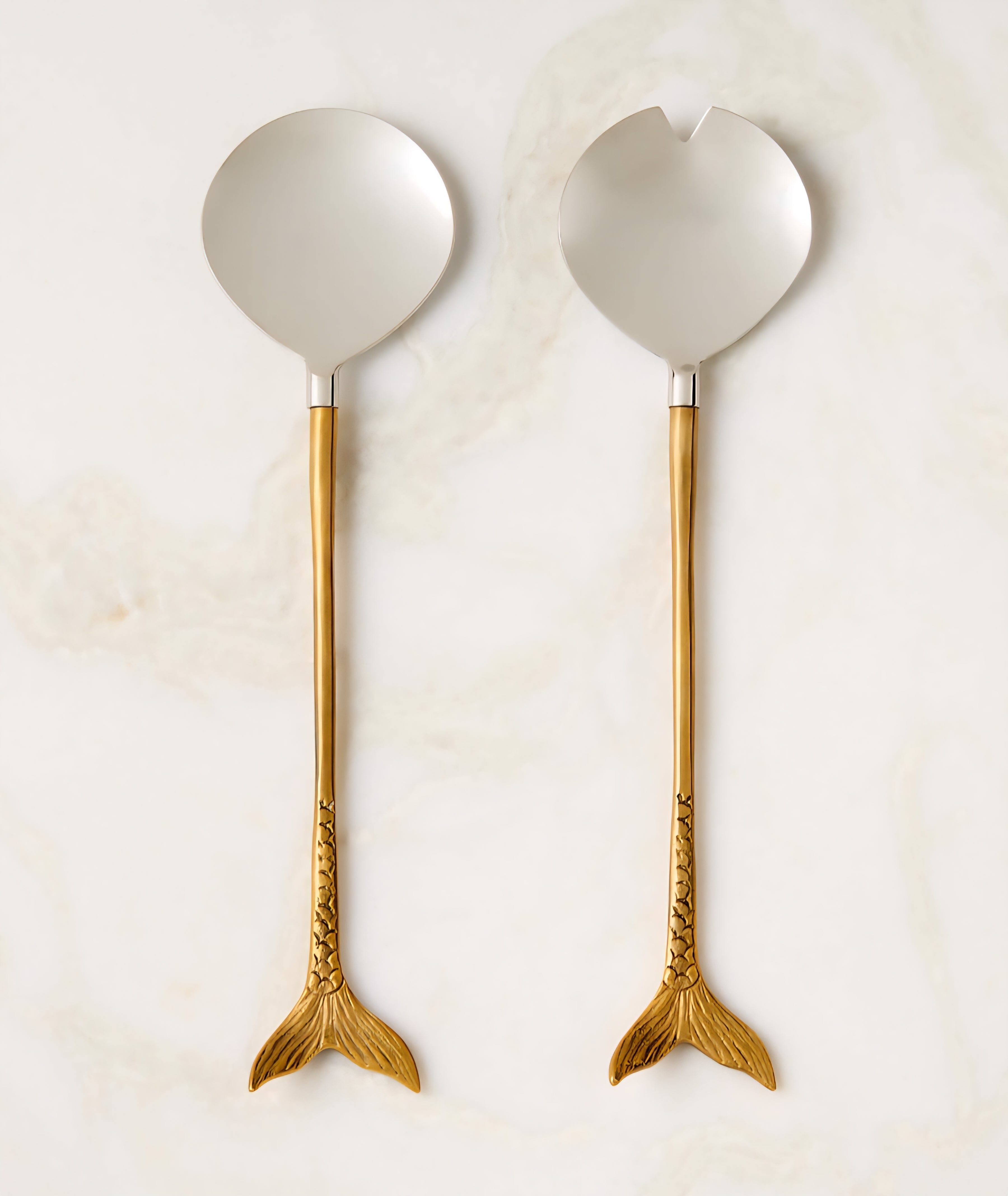 THE ONE × Lula — Stainless Steel and Brass Salad Servers