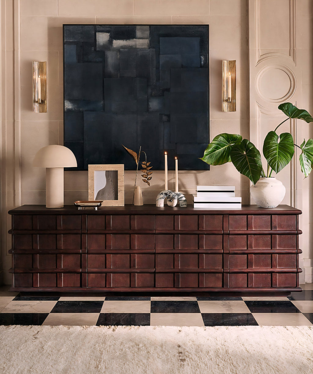 THE ONE × Alpena — Dark Acacia Wood Credenza