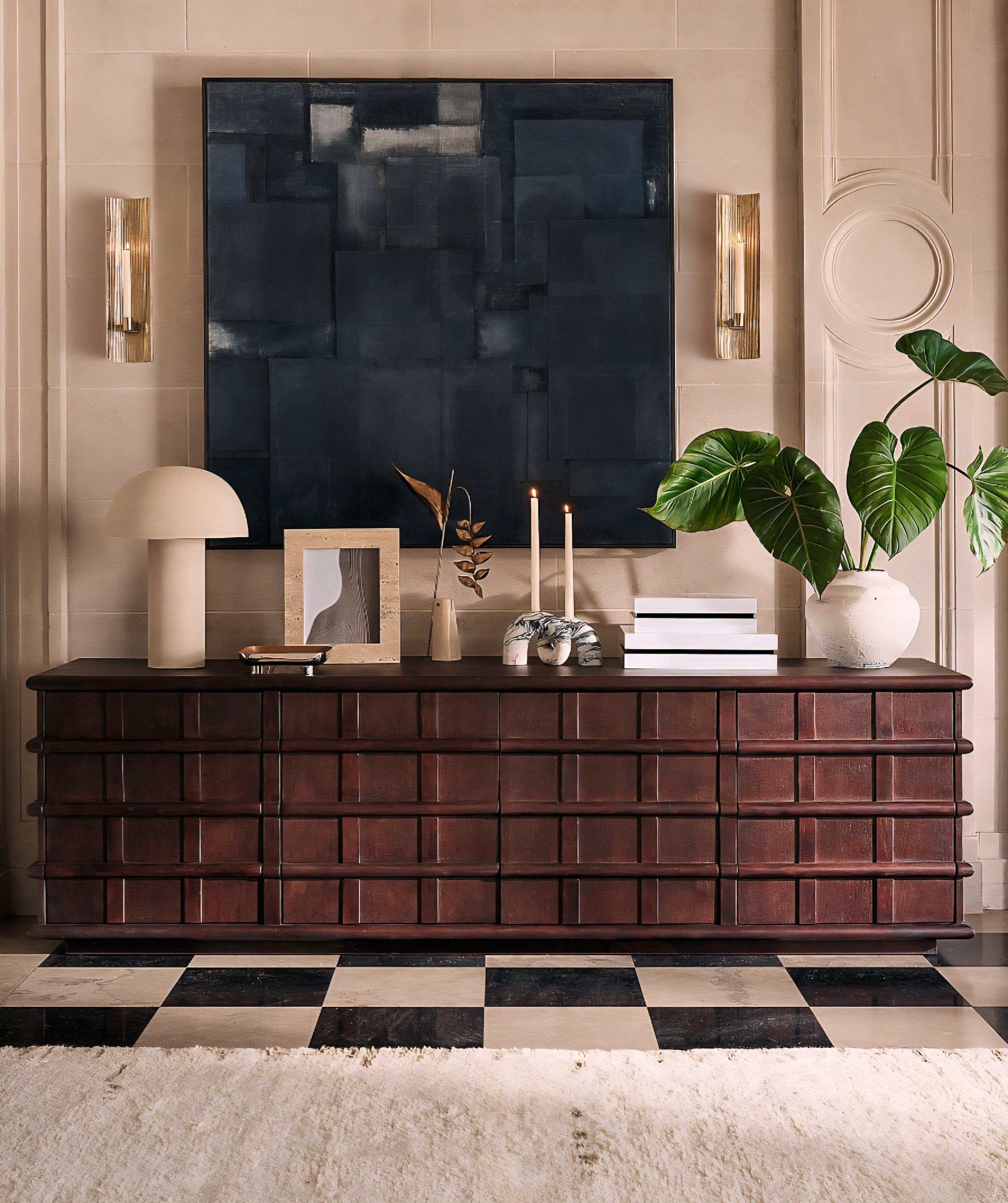 THE ONE × Alpena — Dark Acacia Wood Credenza