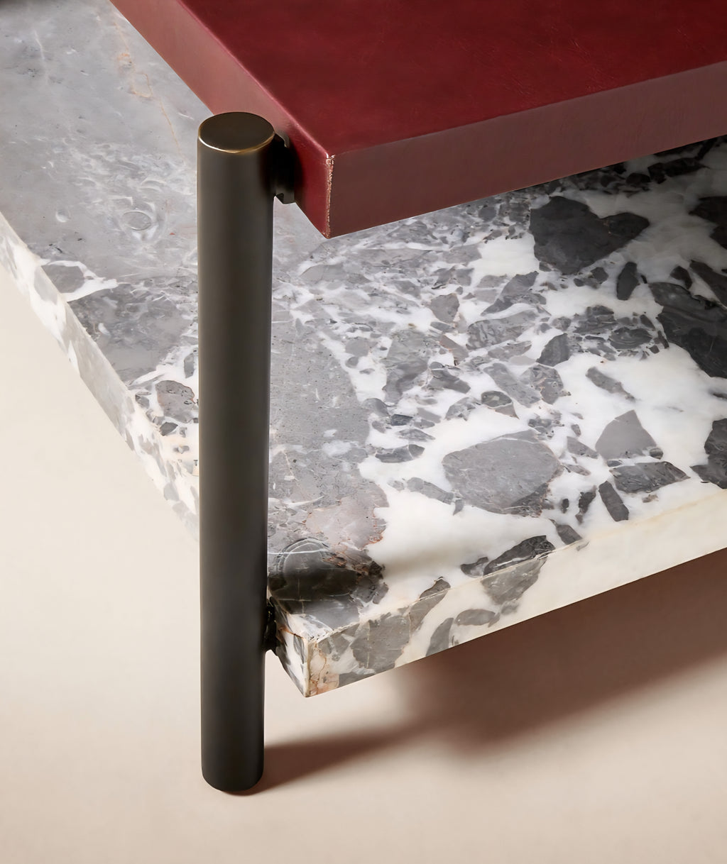 THE ONE × Verum — Interchangeable Leather + Marble Coffee Table