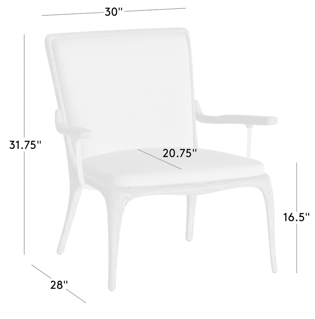 THE ONE × Colby — Faux Mohair Accent Chair