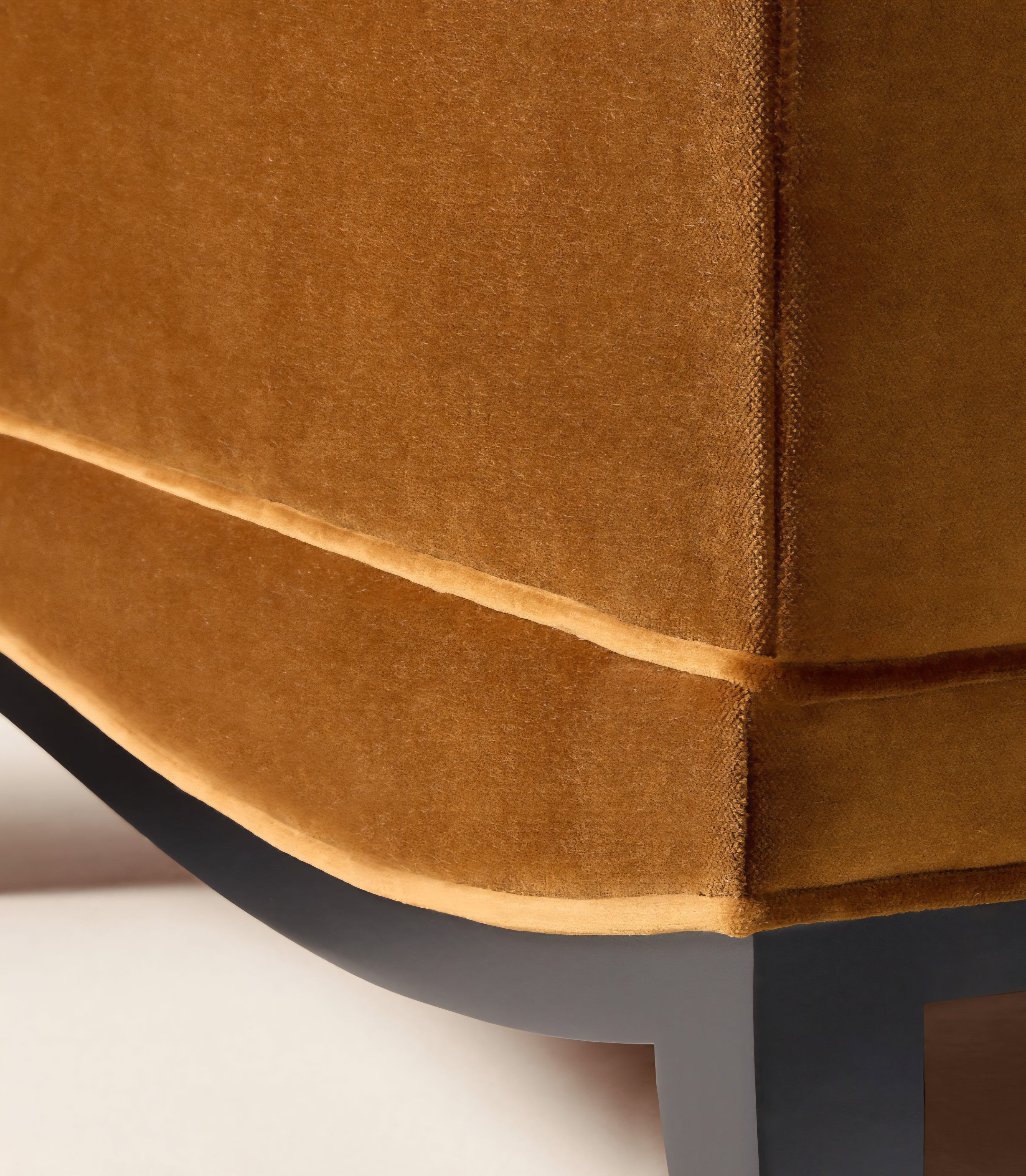 THE ONE × Olson — Cognac Brown Velvet Accent Chair
