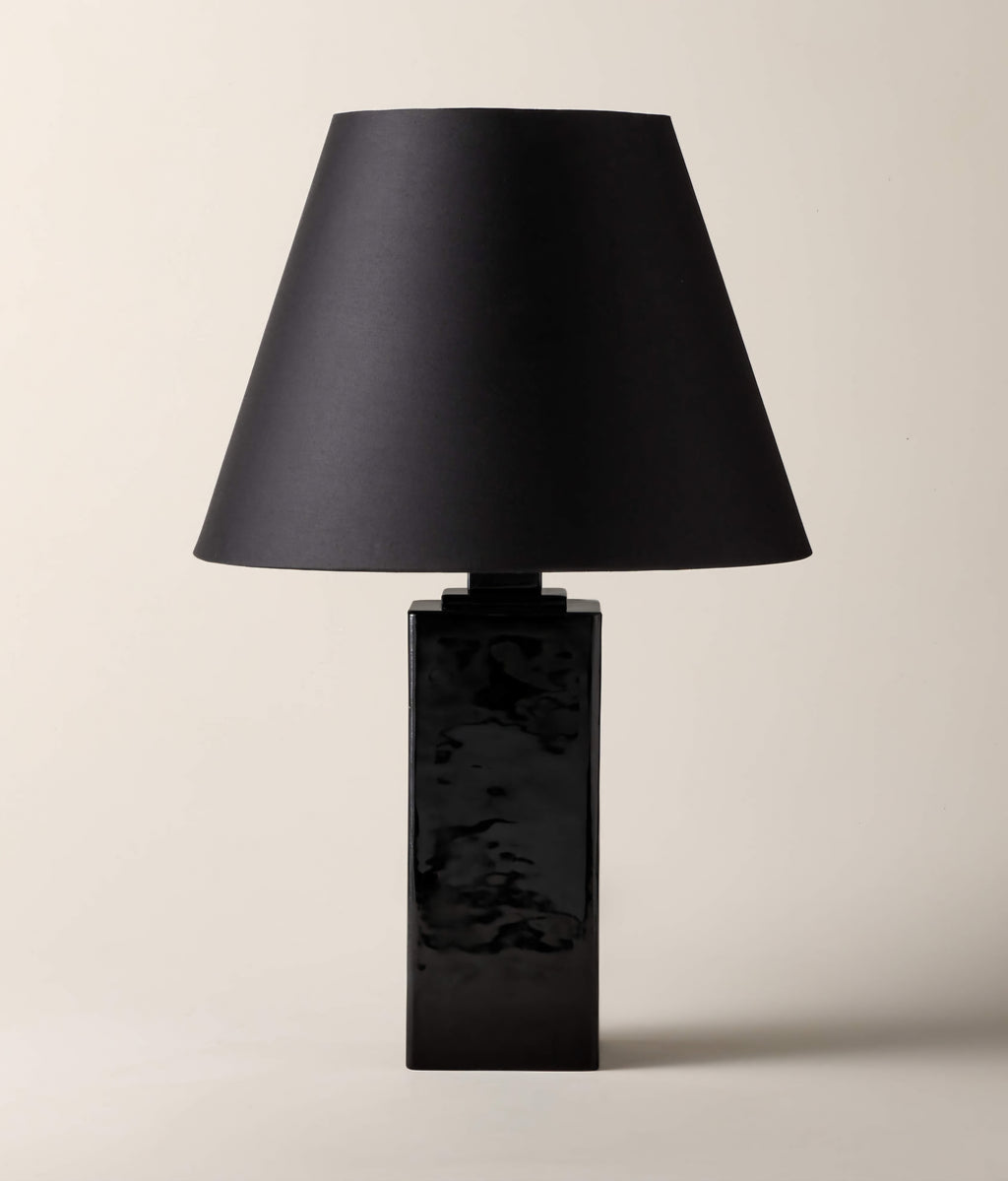 THE ONE × Bandit — Black Cast Glass Table Lamp 20"