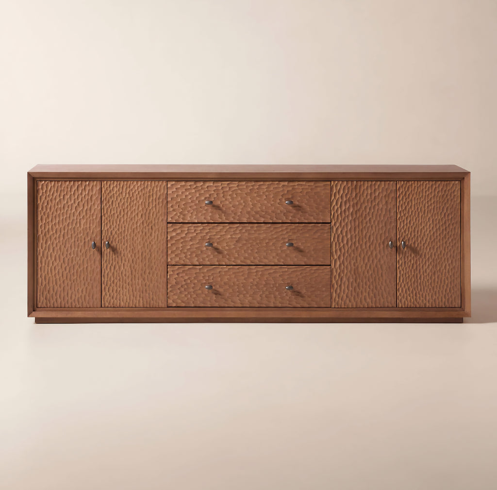 THE ONE × Hawk — Carved White Oak Credenza