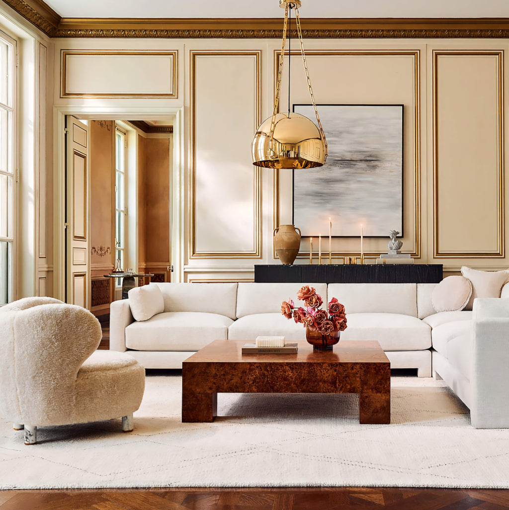 THE ONE × Scatola — Brown Burl Wood Coffee Table