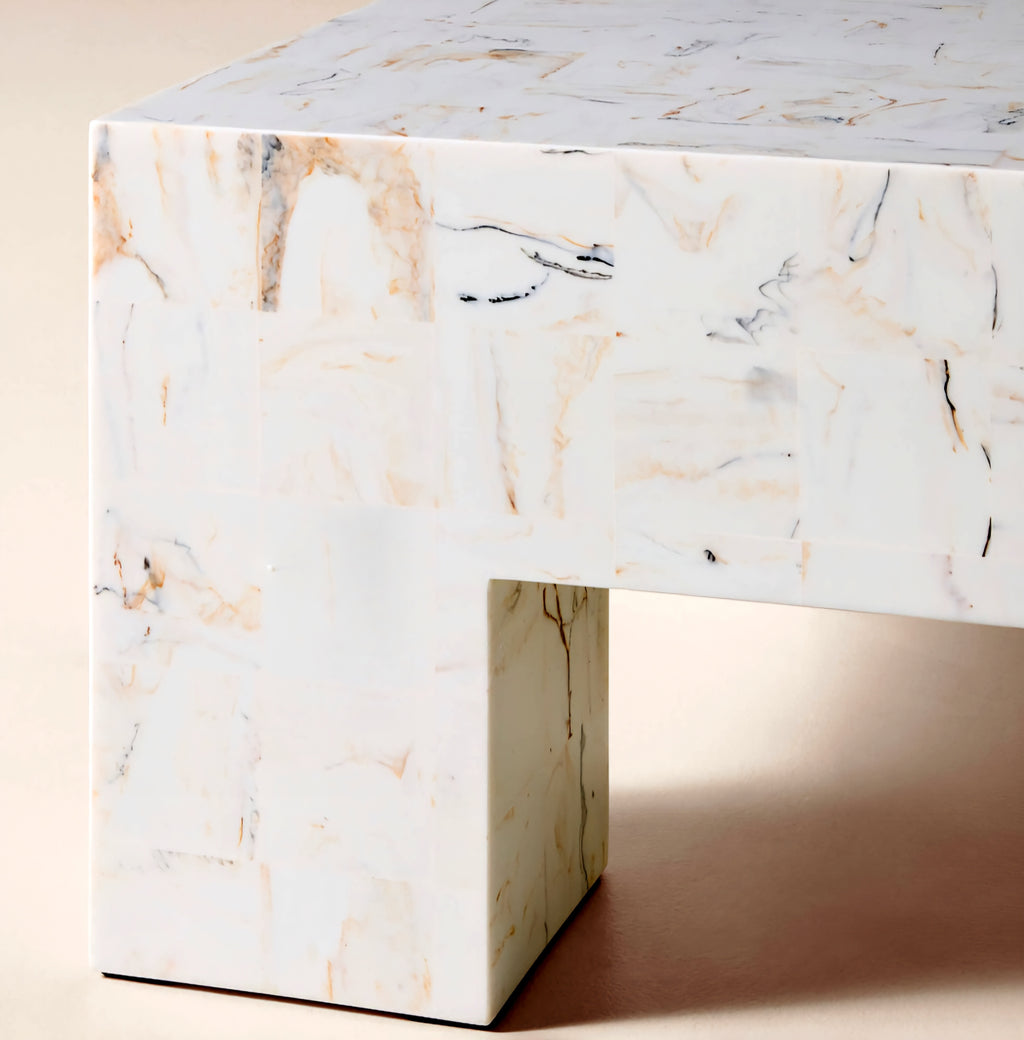 THE ONE × Scatola — Brown Burl Wood Coffee Table