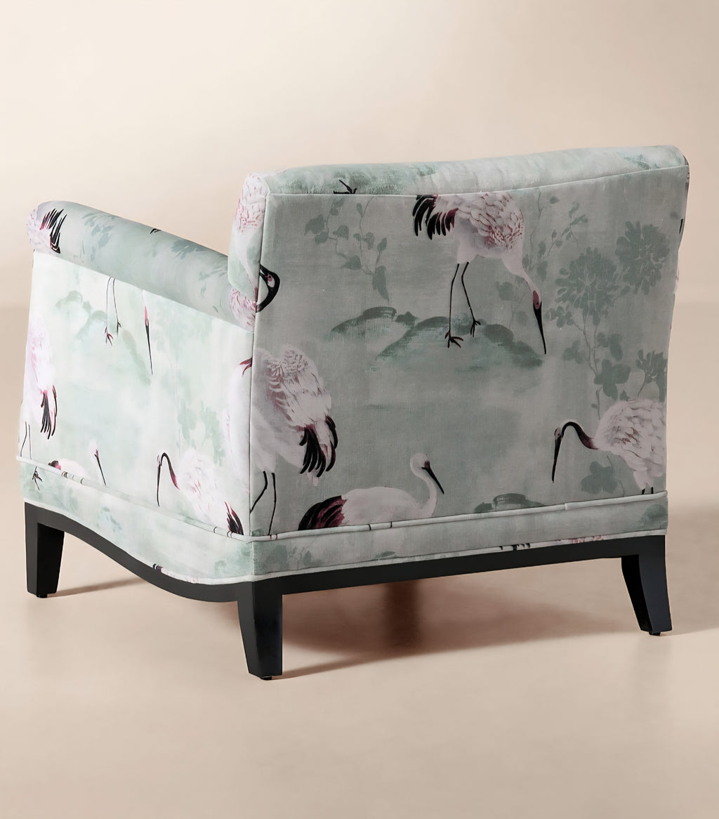THE ONE × Olson — Cognac Brown Velvet Accent Chair