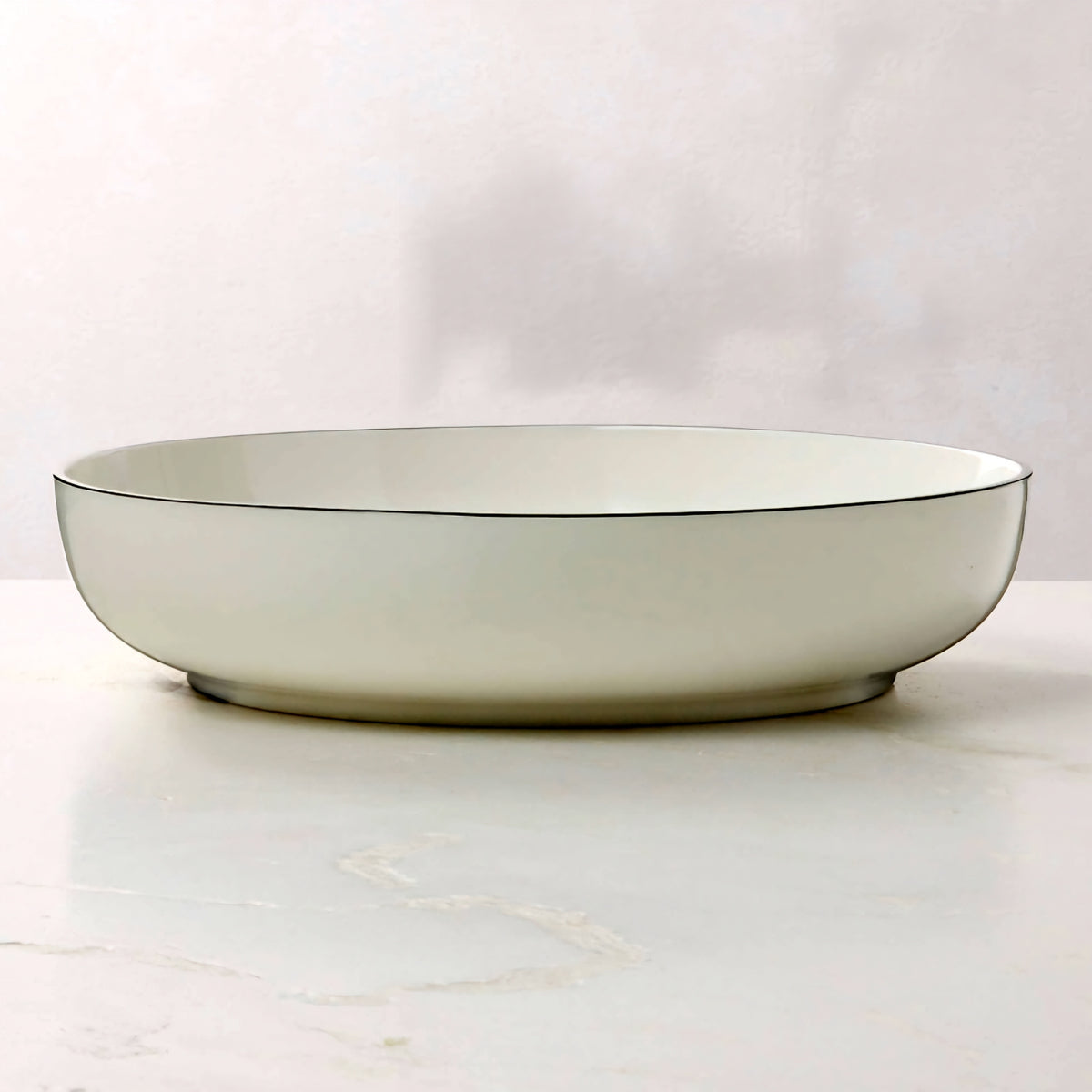 THE ONE × Contact — White Ceramic Serving Bowl