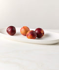 THE ONE × Hyacinth — Oval White Serving Platter with Reactive Glaze
