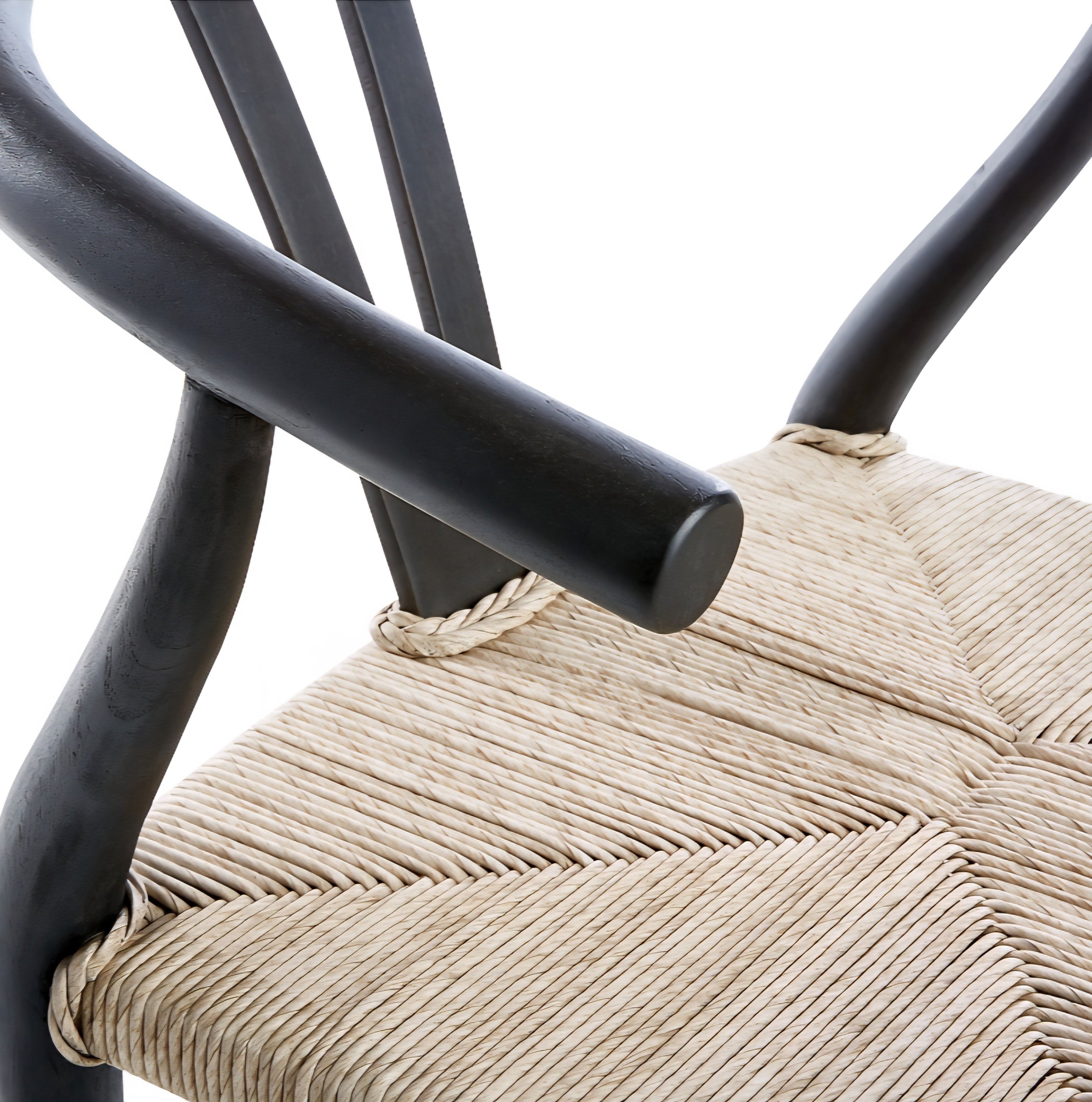 THE ONE × Crescent — Black Wood Wishbone Dining Chair