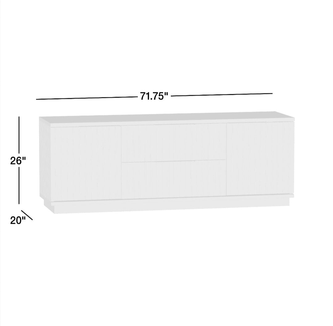 THE ONE × Batten-White Oak Storage Media Console (72")