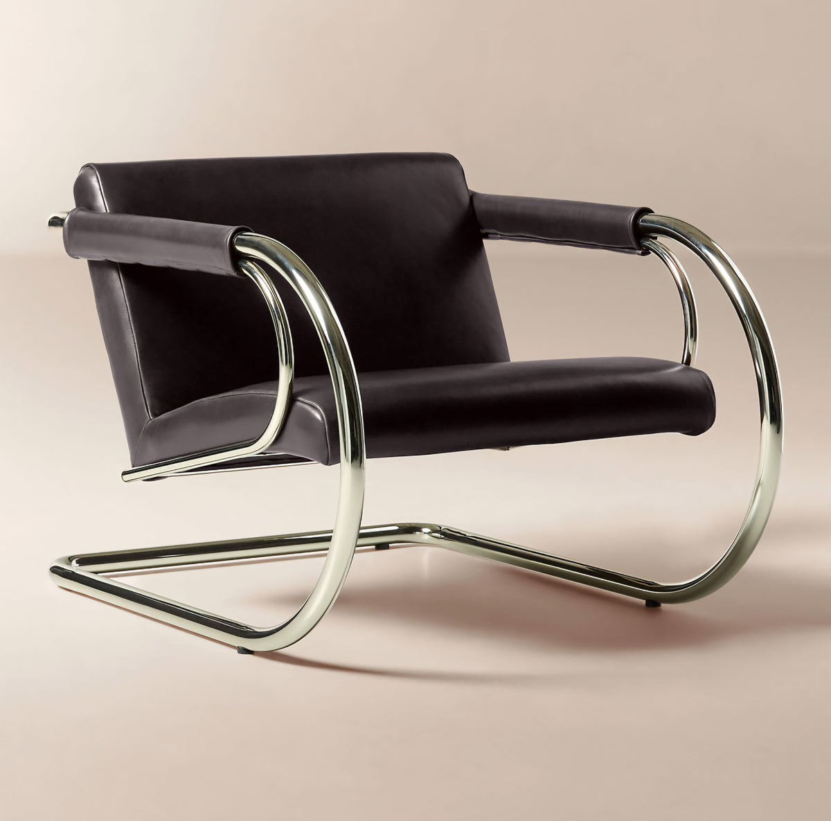 THE ONE × Loop — Chocolate Leather Accent Chair