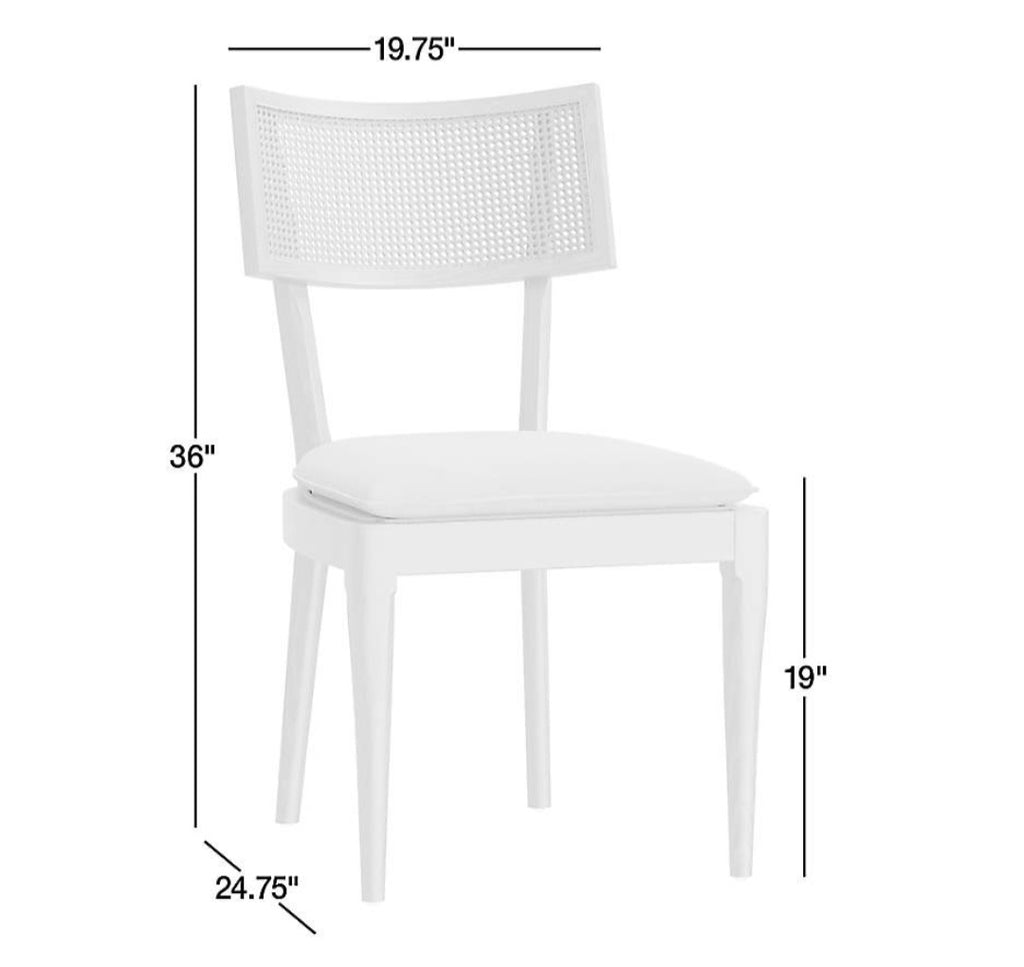 THE ONE × Libby — Light Brown Wood + Natural Cane Dining Chair