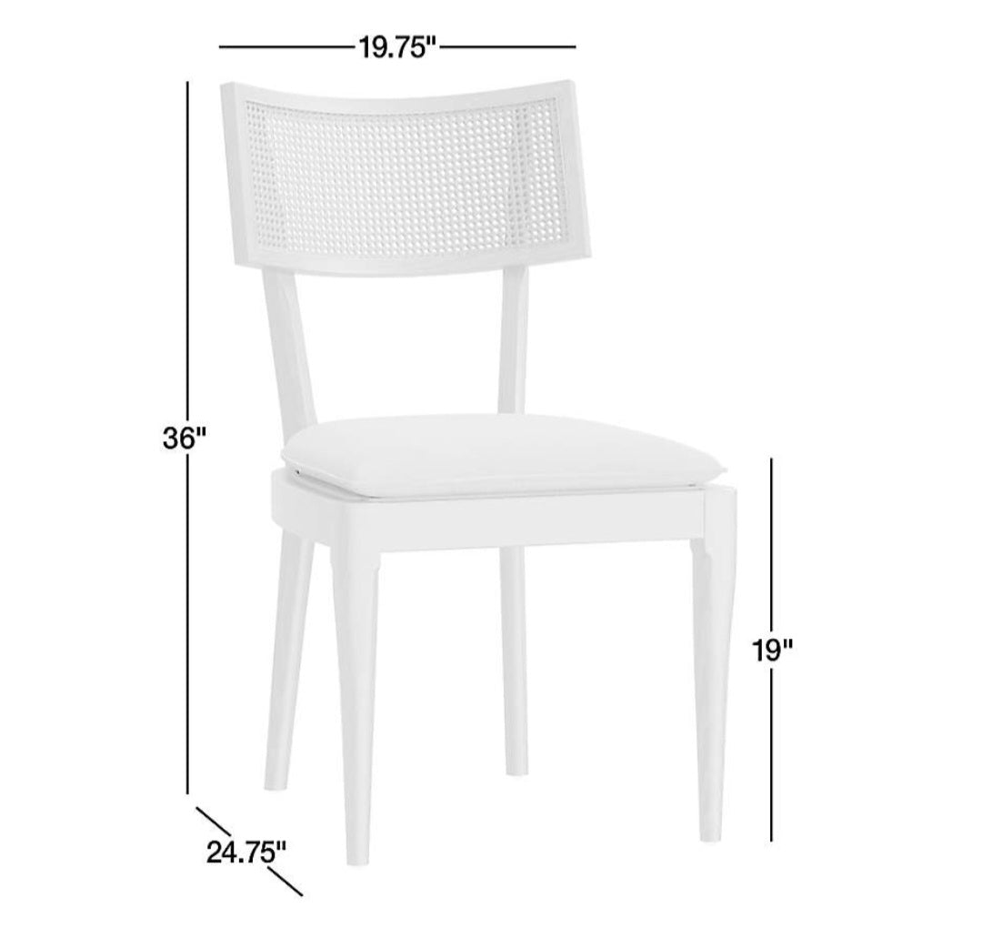 THE ONE × Libby — Light Brown Wood + Natural Cane Dining Chair